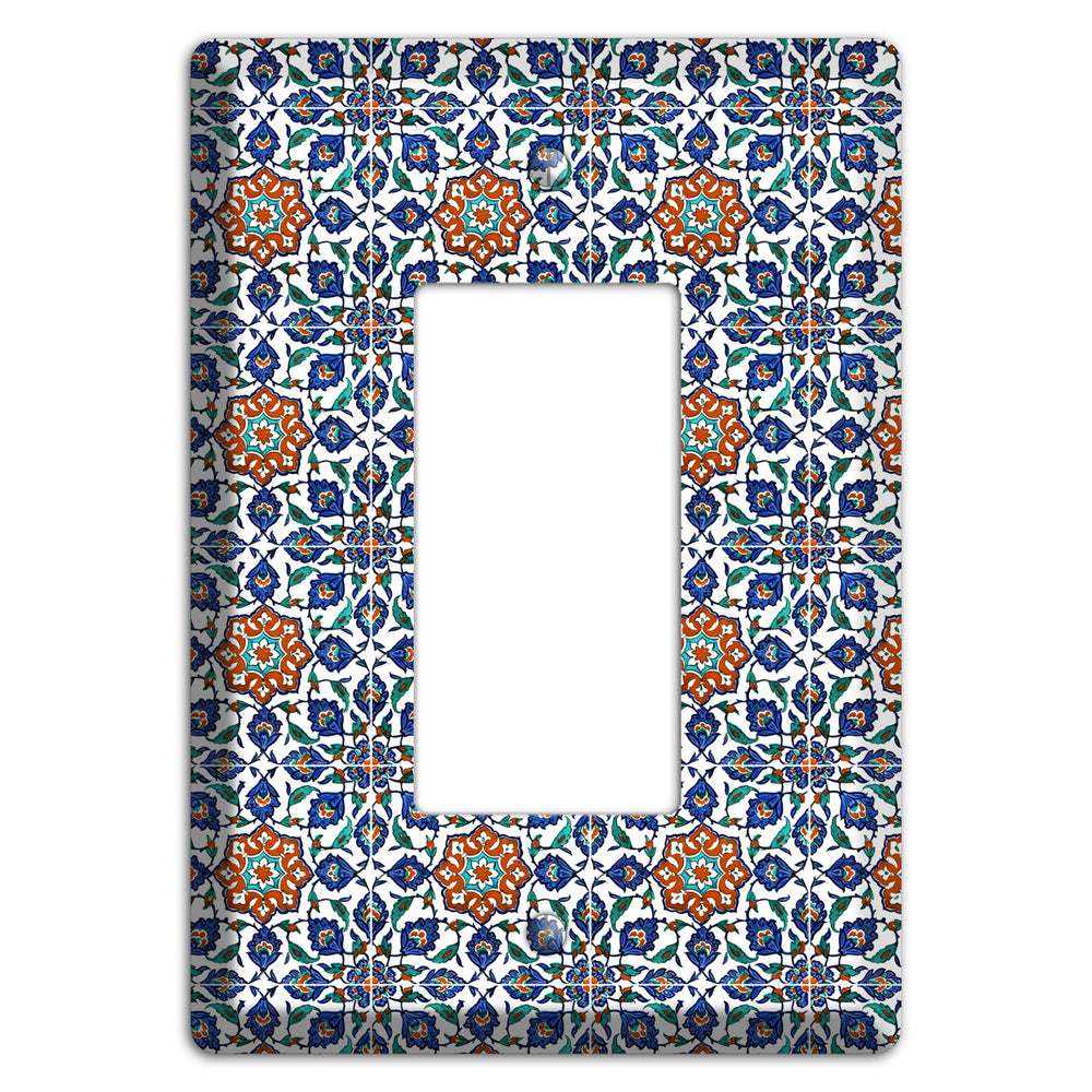 Ornate Floral Tile Rocker Wallplate