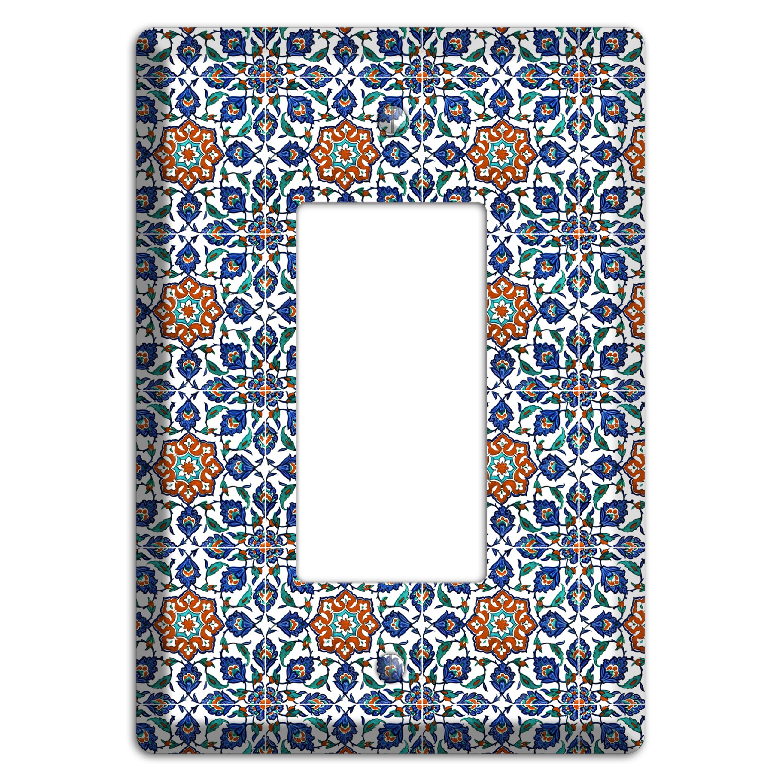 Ornate Floral Tile Rocker Wallplate