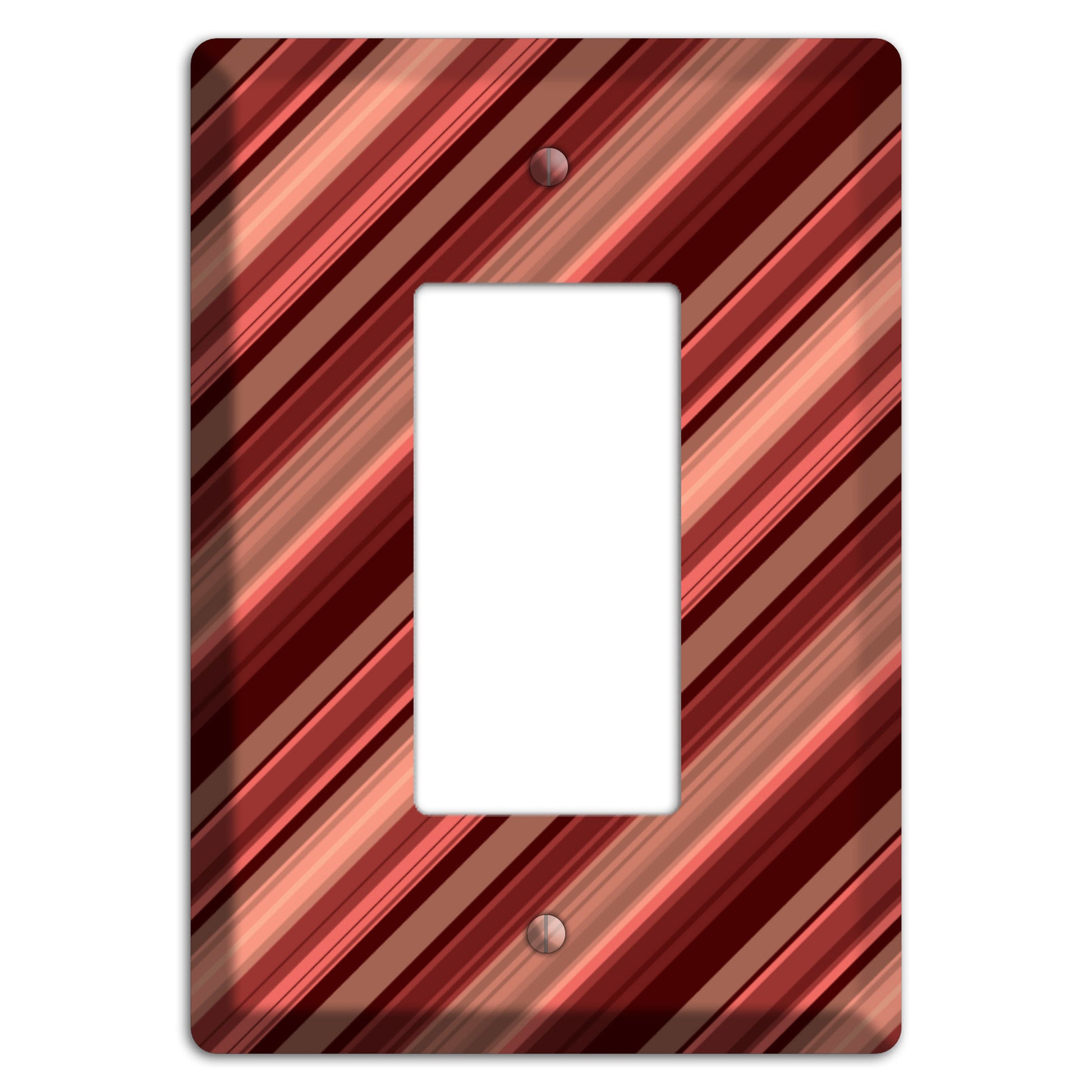 Red Stripes Rocker Wallplate