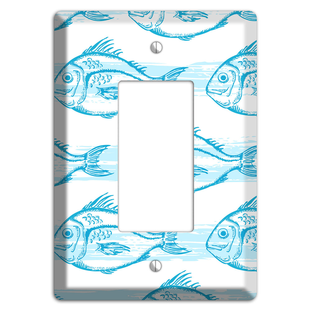 Blue Fish Rocker Wallplate