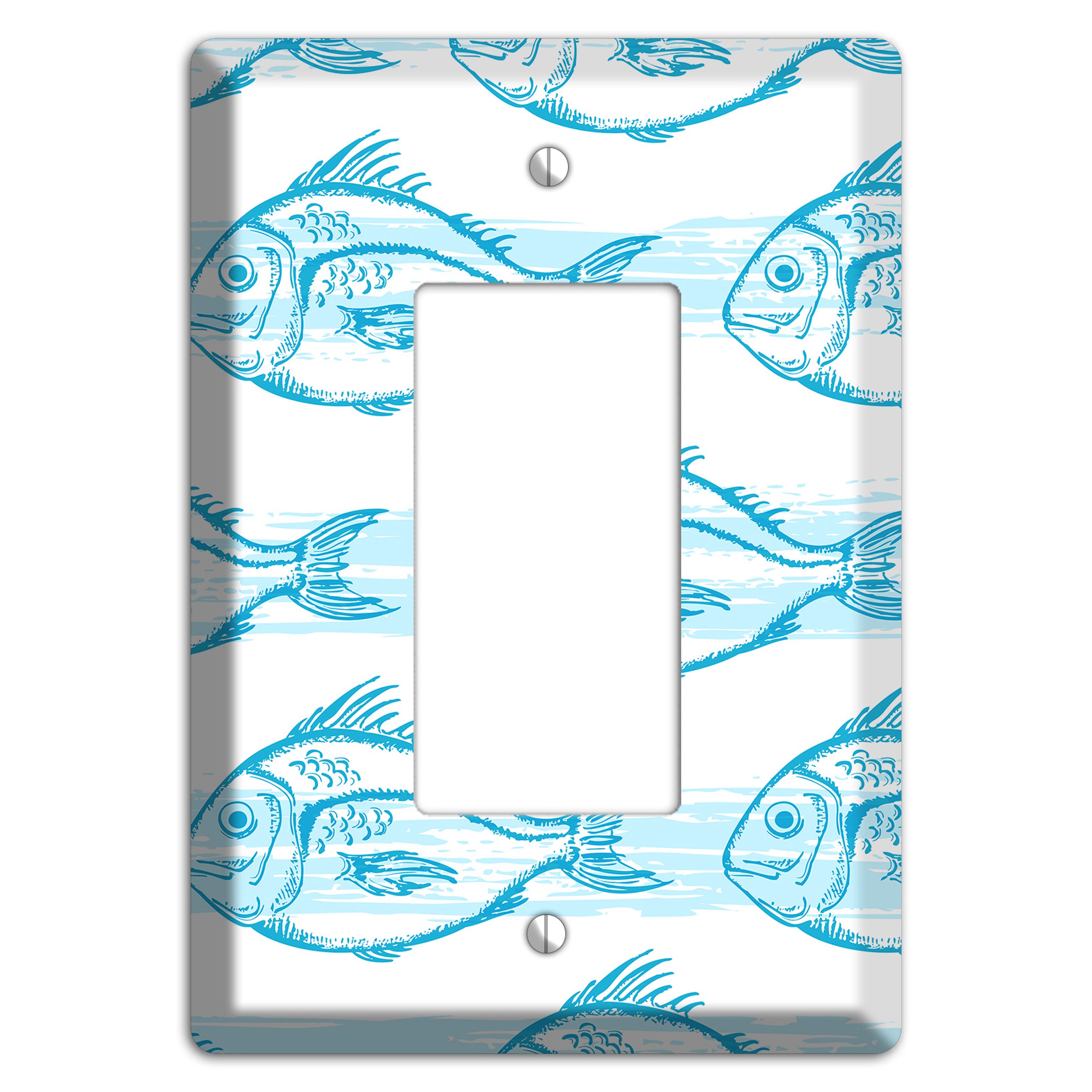 Blue Fish Rocker Wallplate