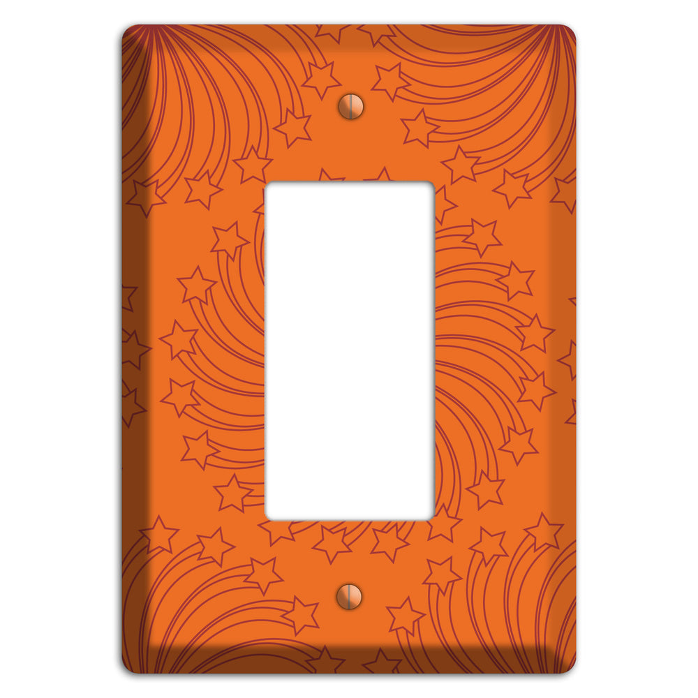 Multi Orange Star Swirl Rocker Wallplate