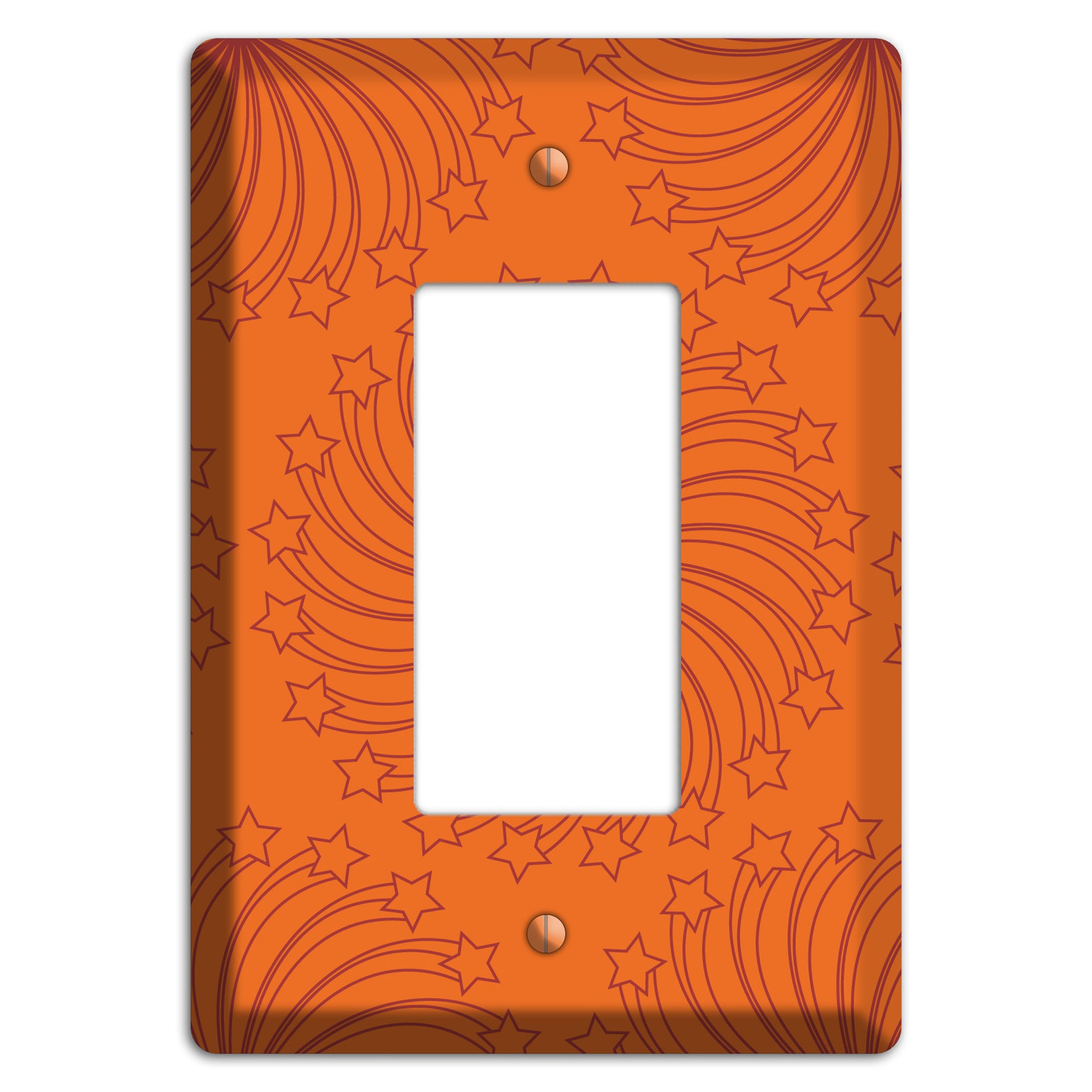 Multi Orange Star Swirl Rocker Wallplate