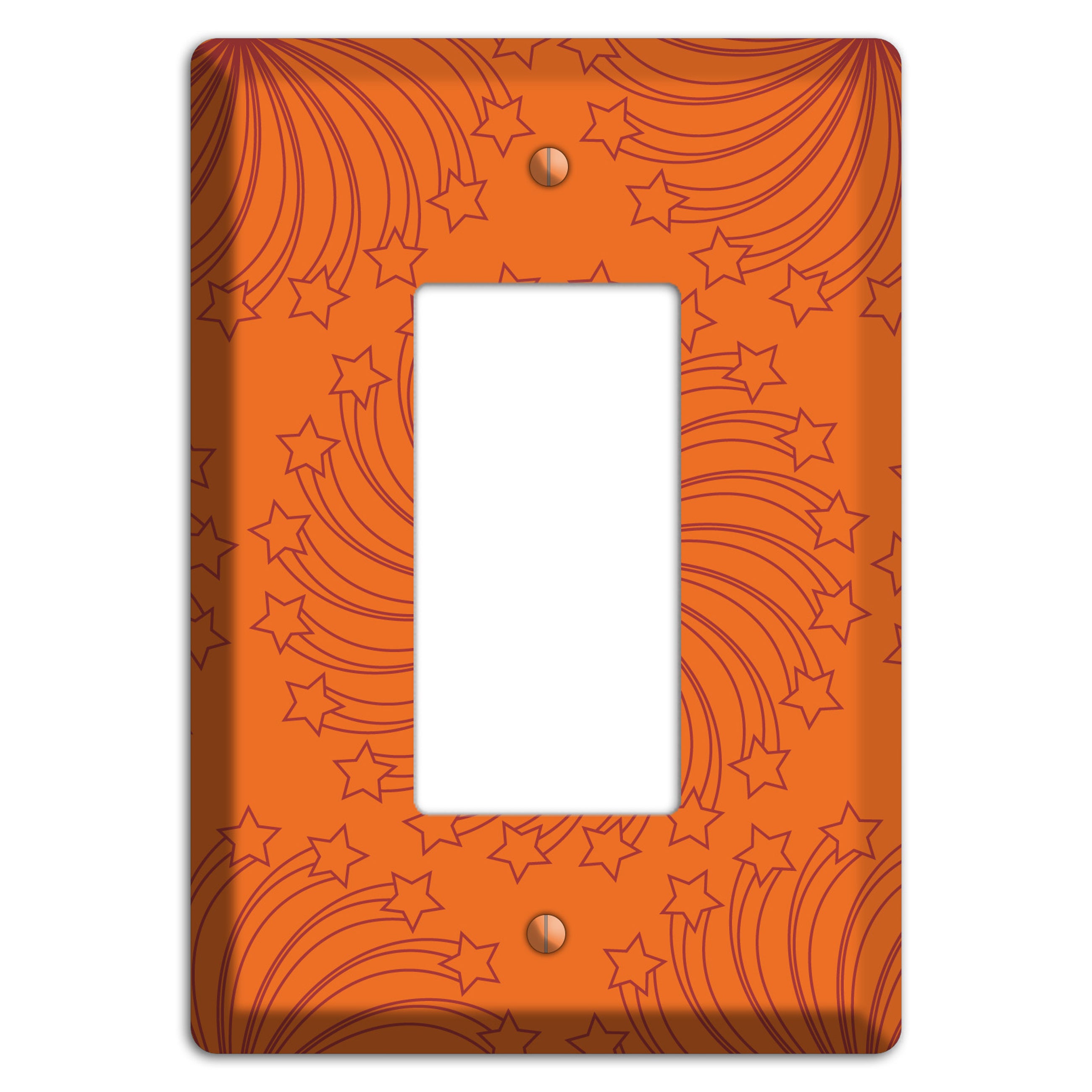 Multi Orange Star Swirl Rocker Wallplate