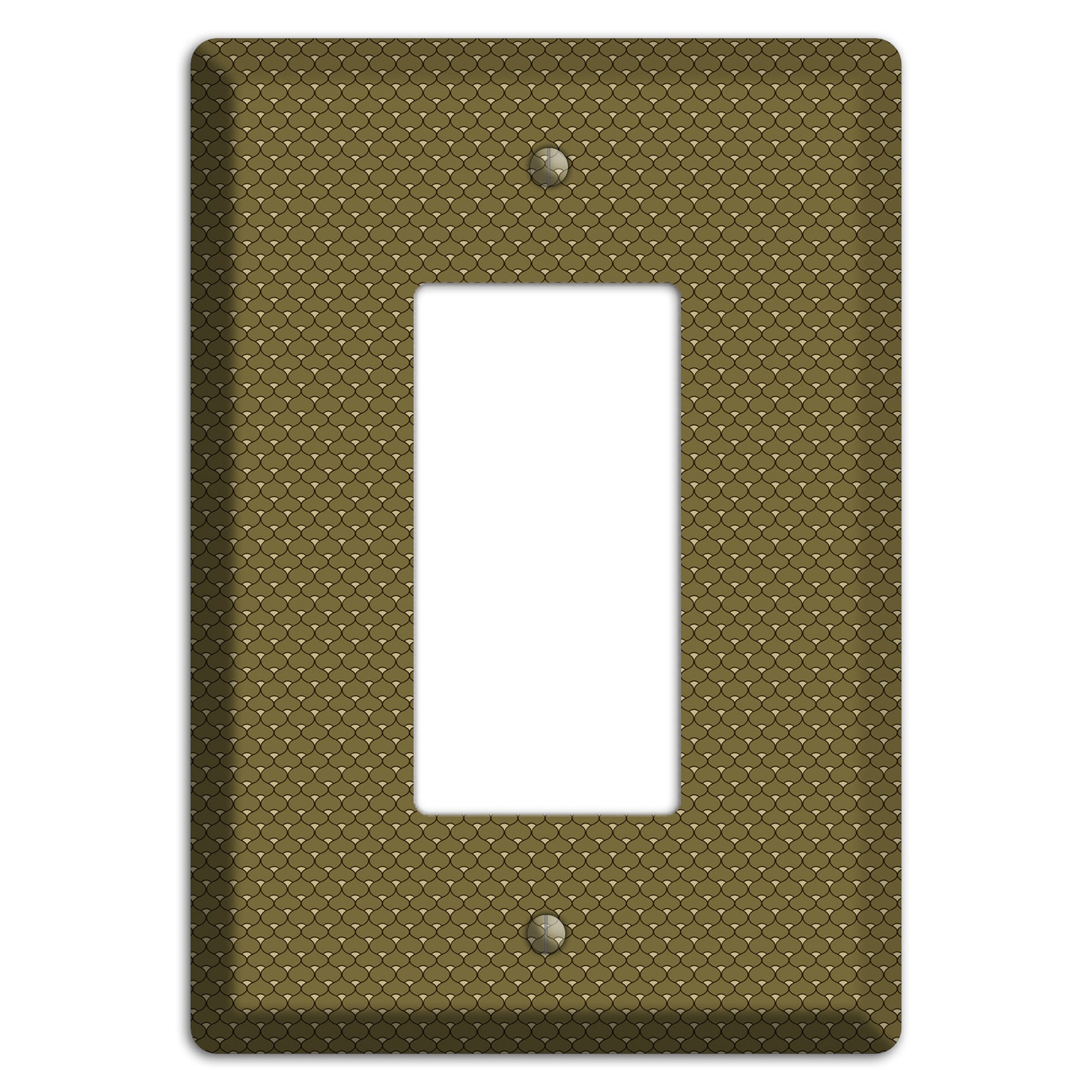 Brown Tiny Deco Scallop Rocker Wallplate