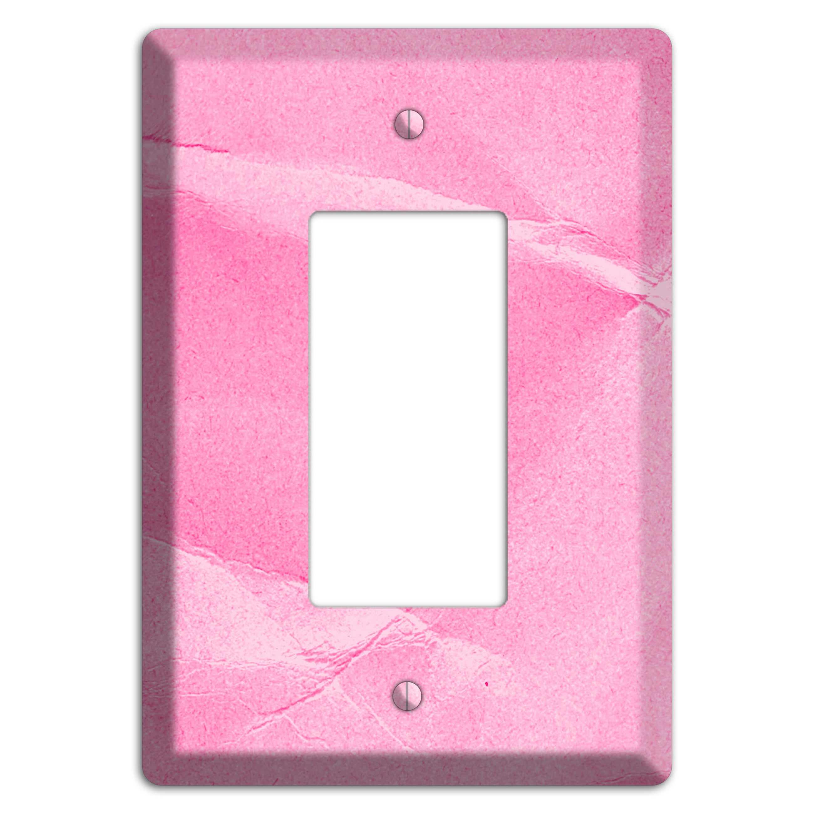 Carnation Pink Texture Rocker Wallplate