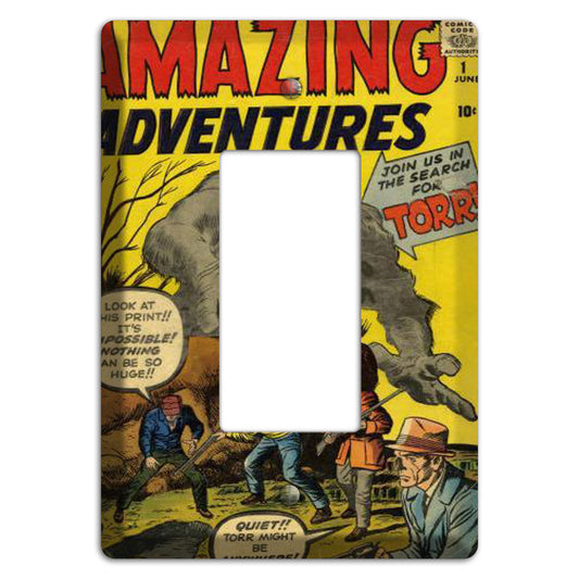 Amazing Adventures Vintage Comics Rocker Wallplate