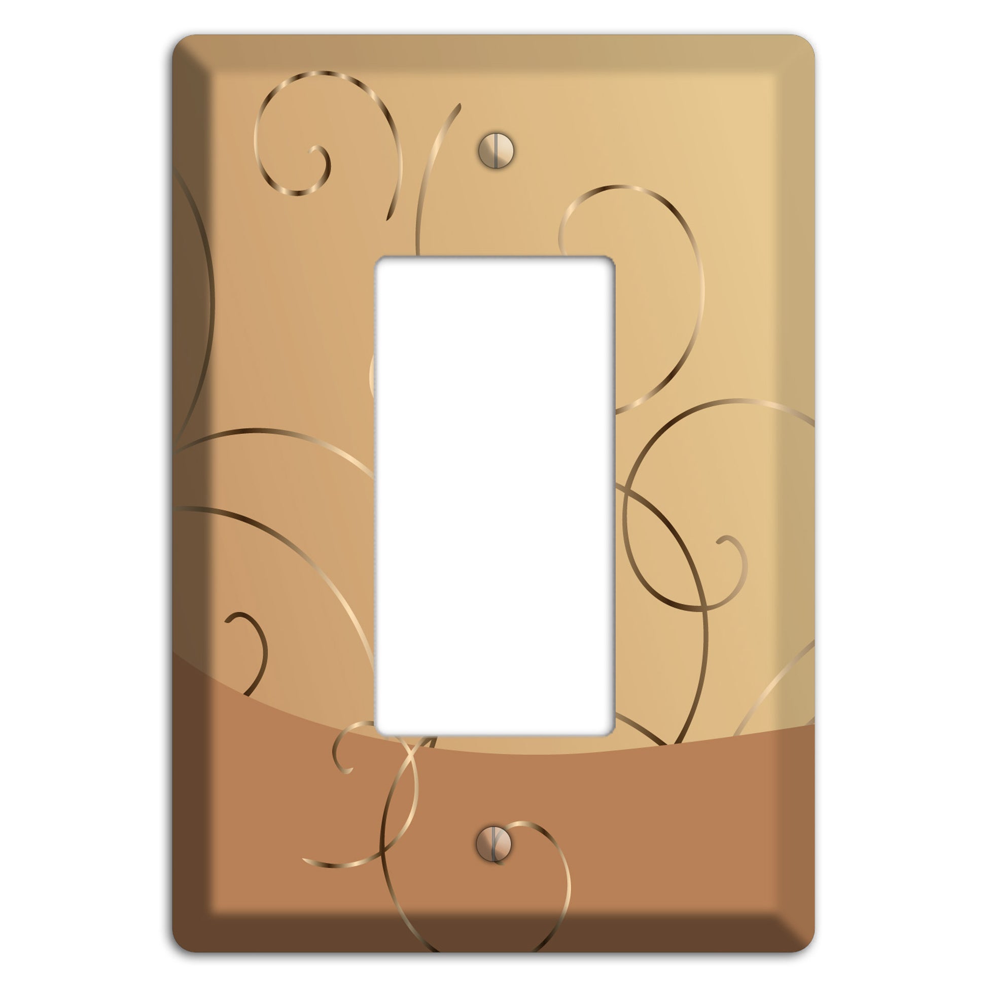 Light Brown and Beige Swirl Rocker Wallplate