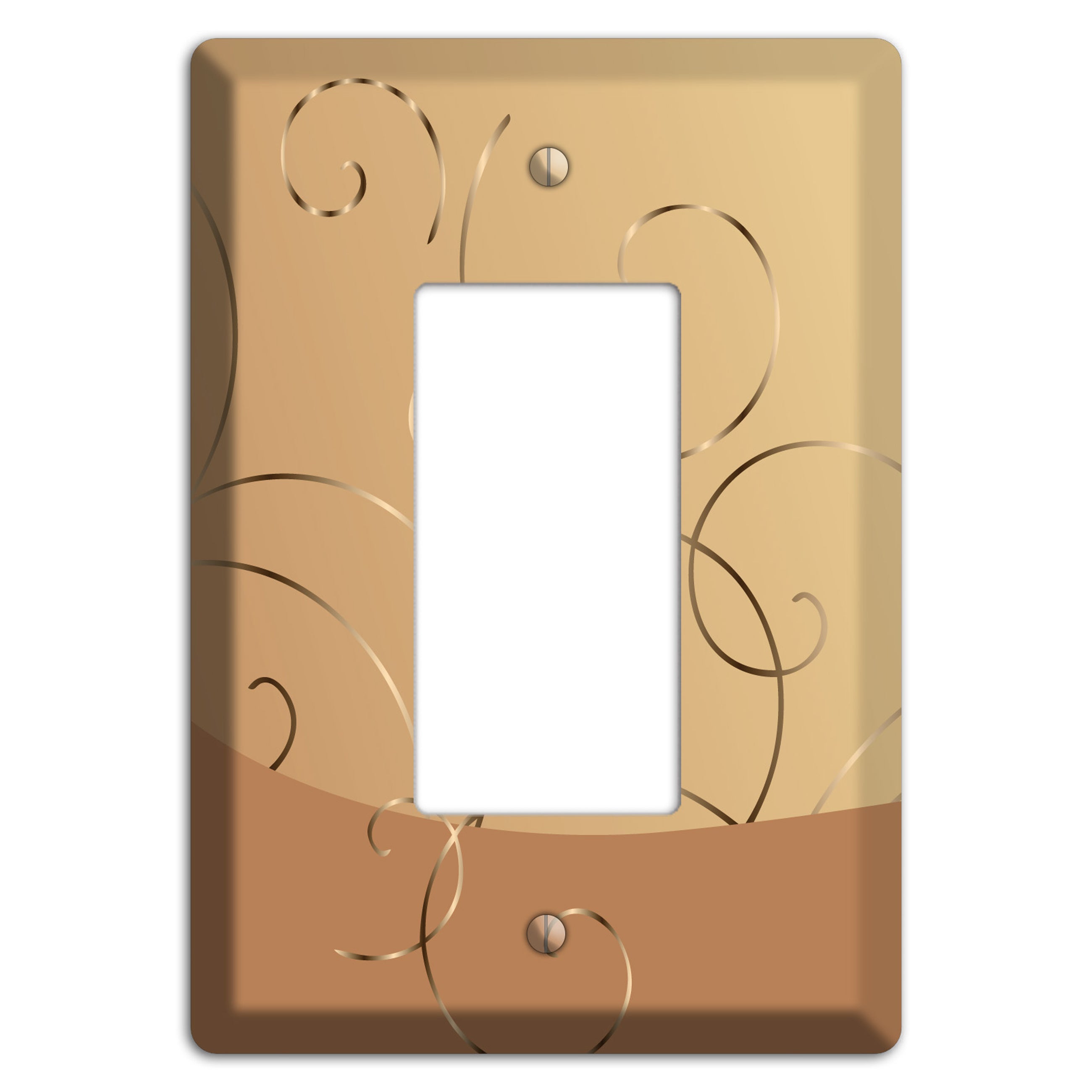 Light Brown and Beige Swirl Rocker Wallplate