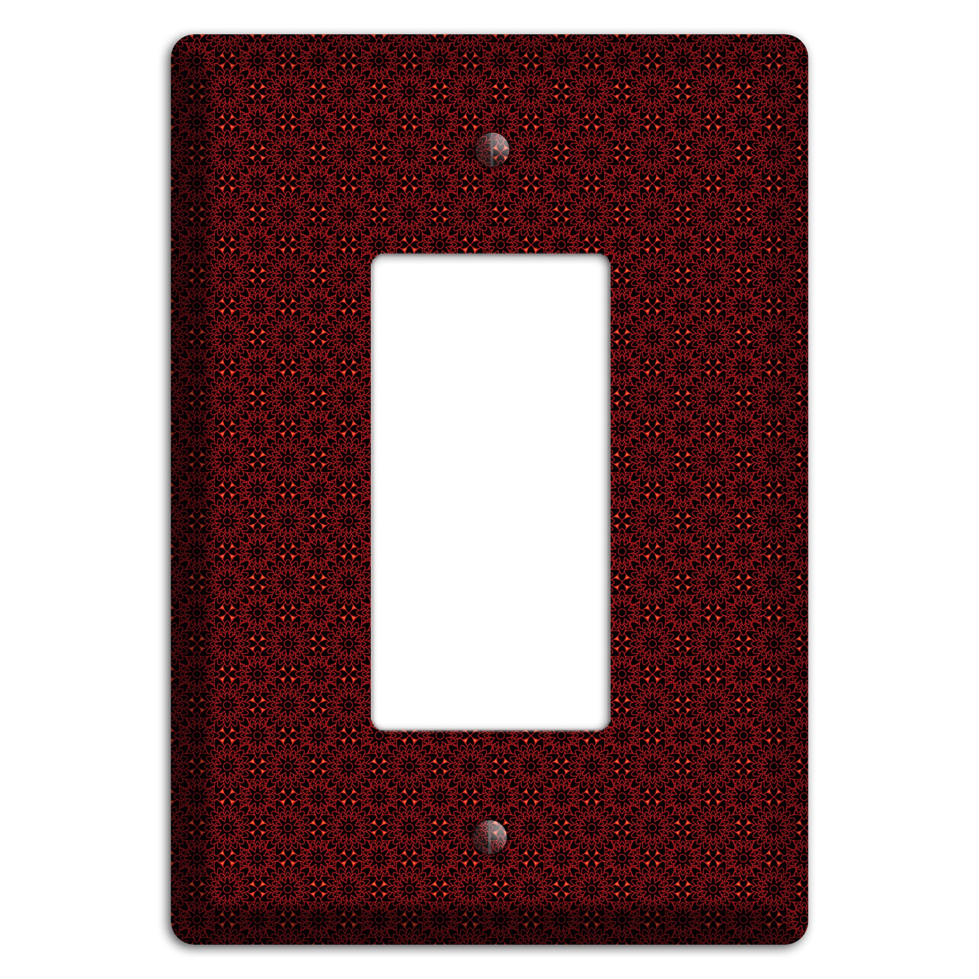 Maroon Checkered Foulard Rocker Wallplate