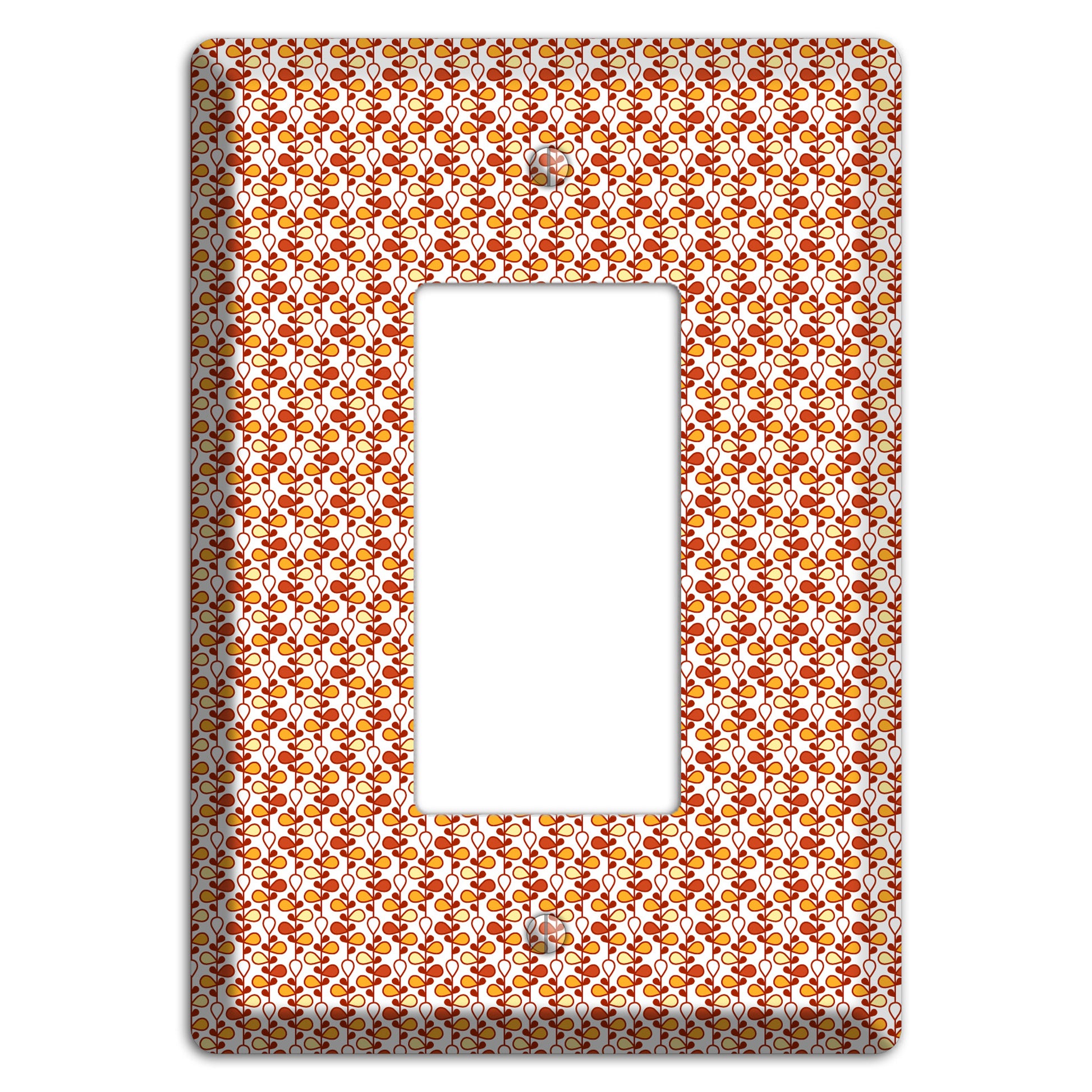 Tiny White Teardrop Vine Rocker Wallplate