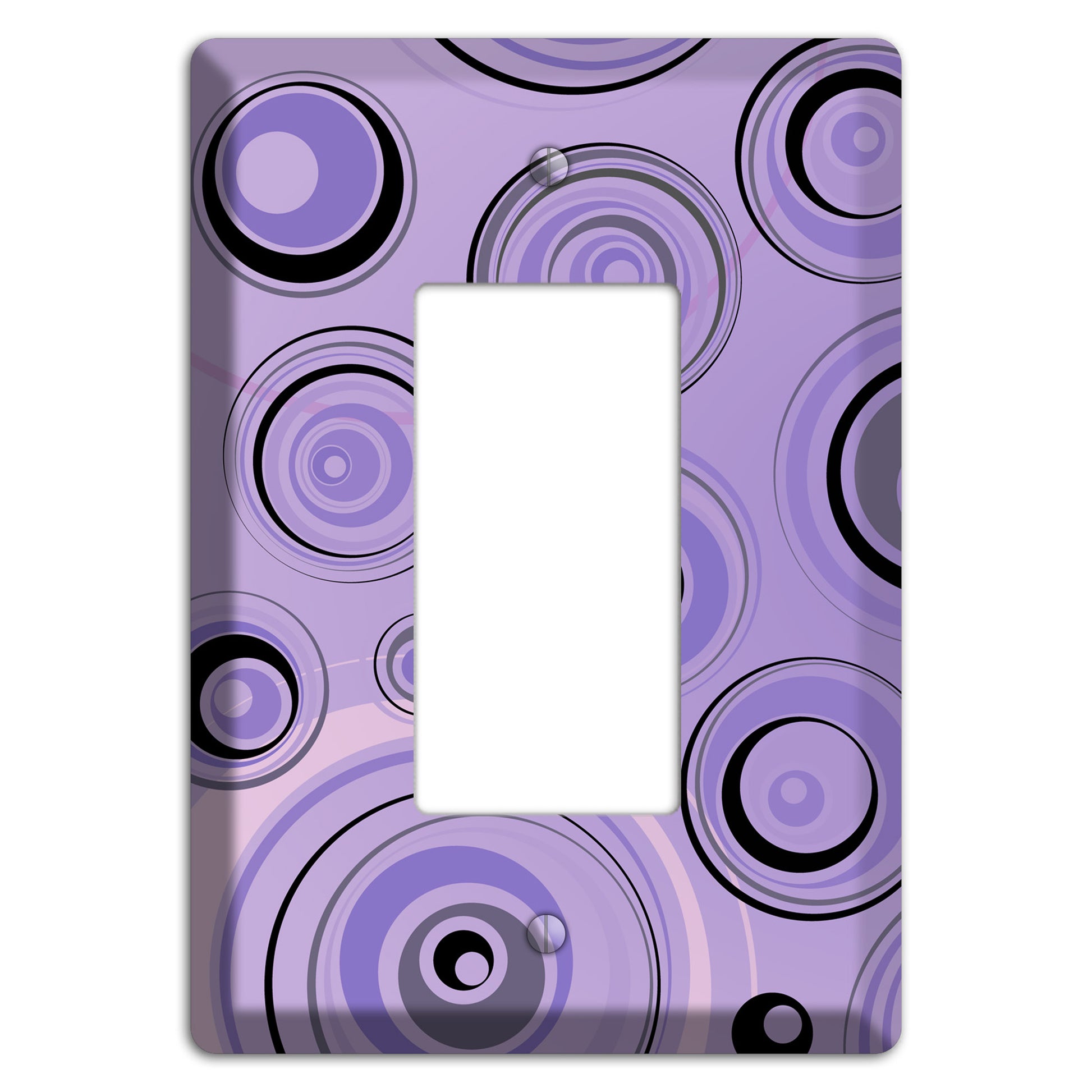 Lavender Circles Rocker Wallplate