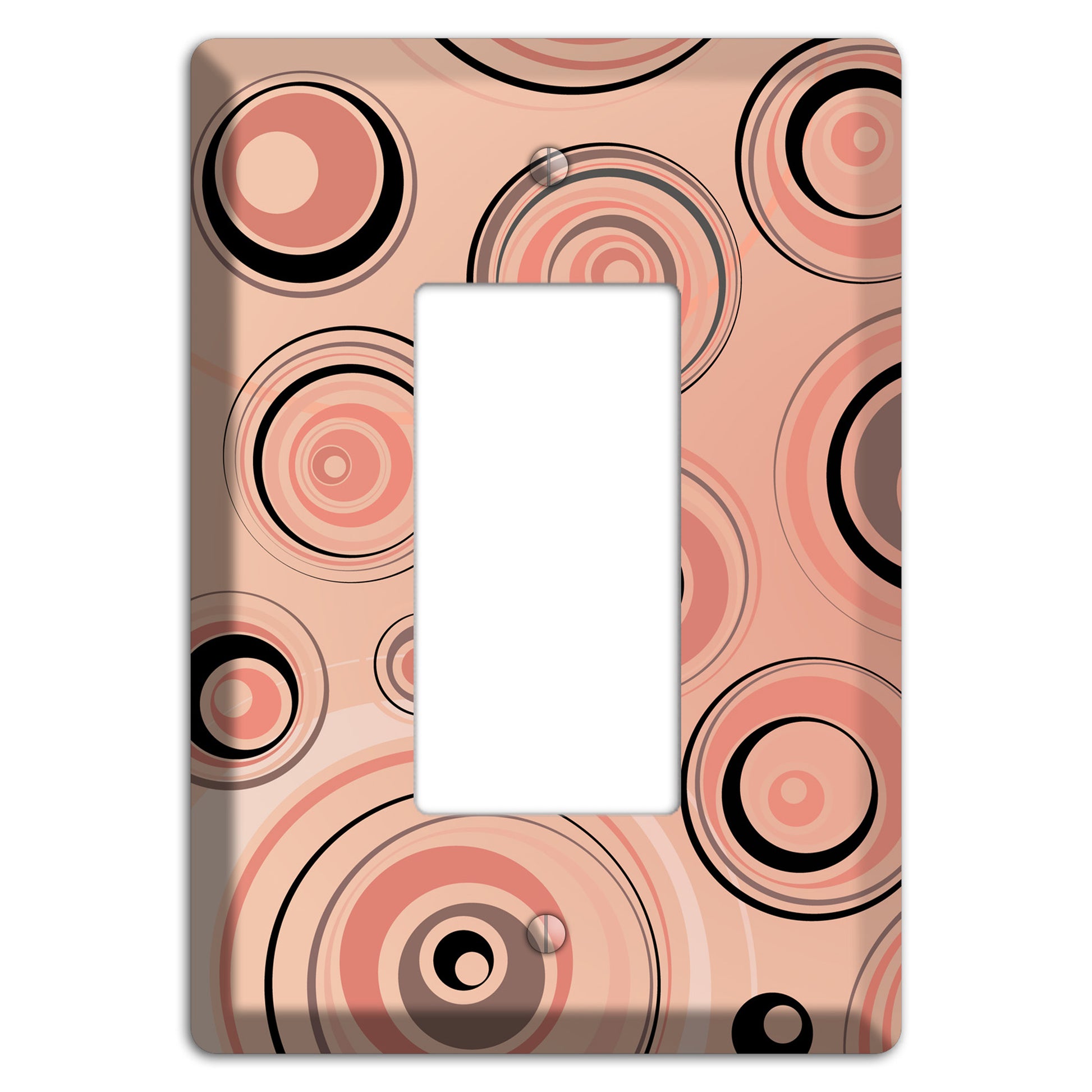 Salmon Circles Rocker Wallplate