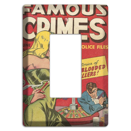 Famous Crimes Vintage Comics Rocker Wallplate