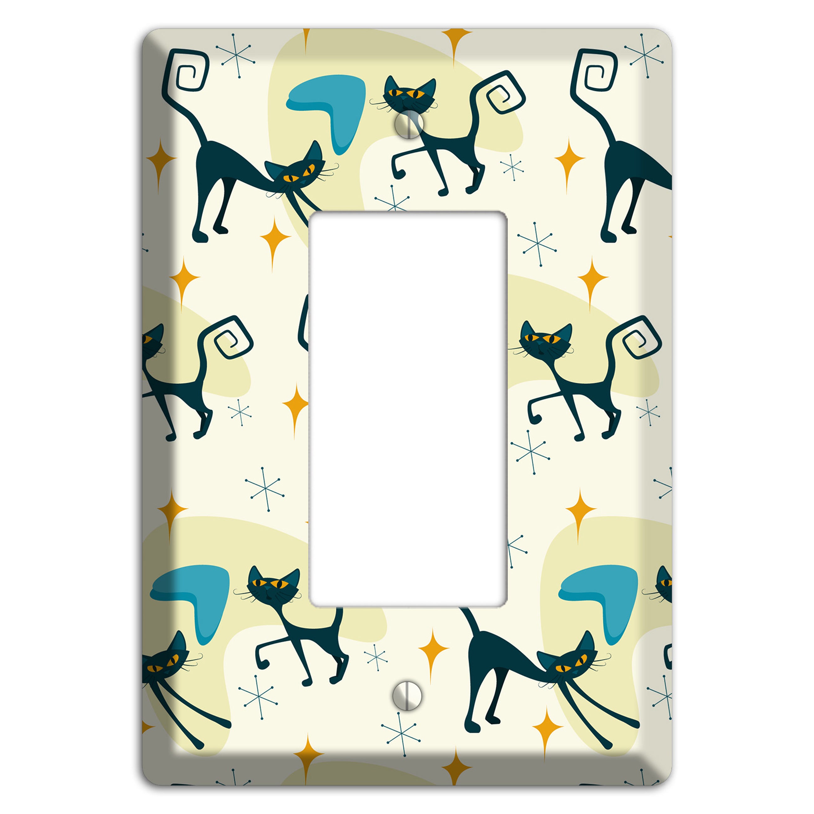Black Cats Rocker Wallplate