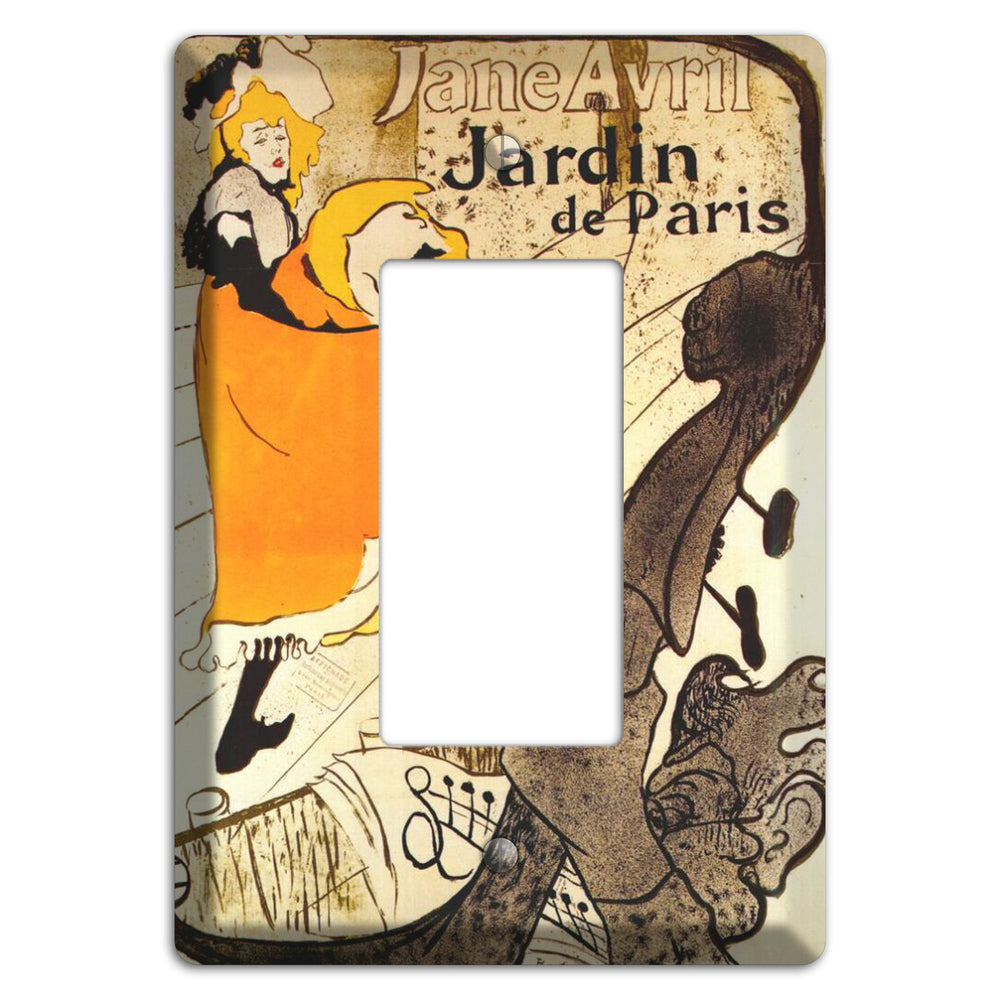Jane Avril Vintage Poster Rocker Wallplate