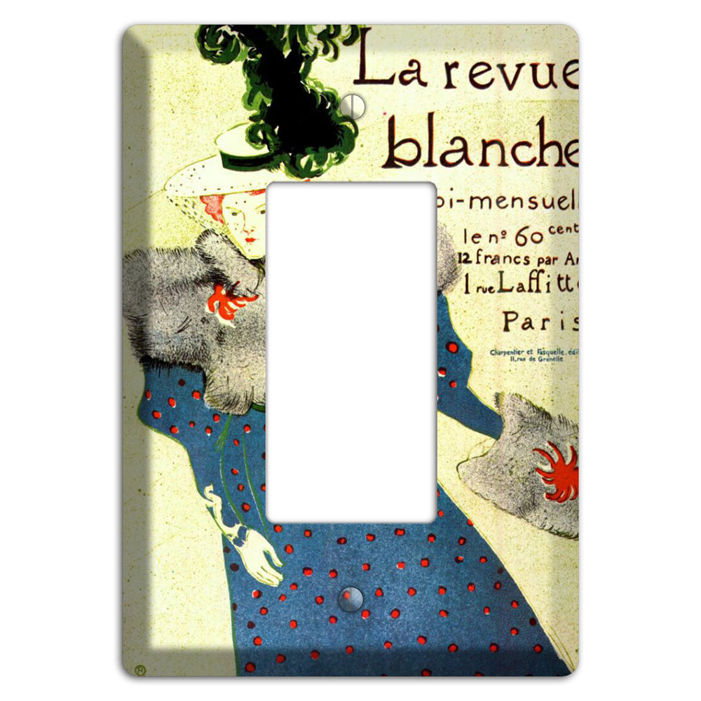 La Revue Blanche Vintage Poster Rocker Wallplate