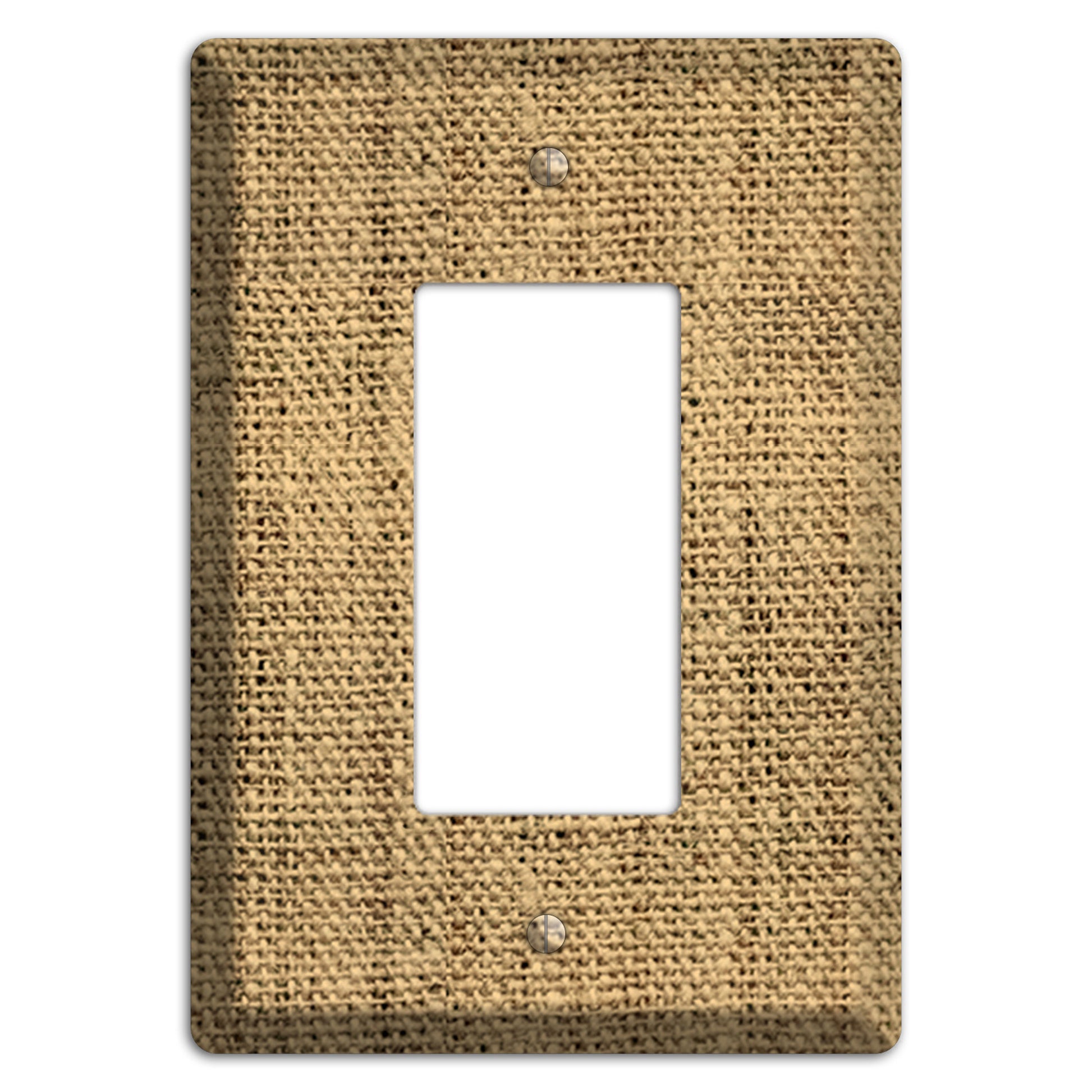 Teak Burlap Rocker Wallplate