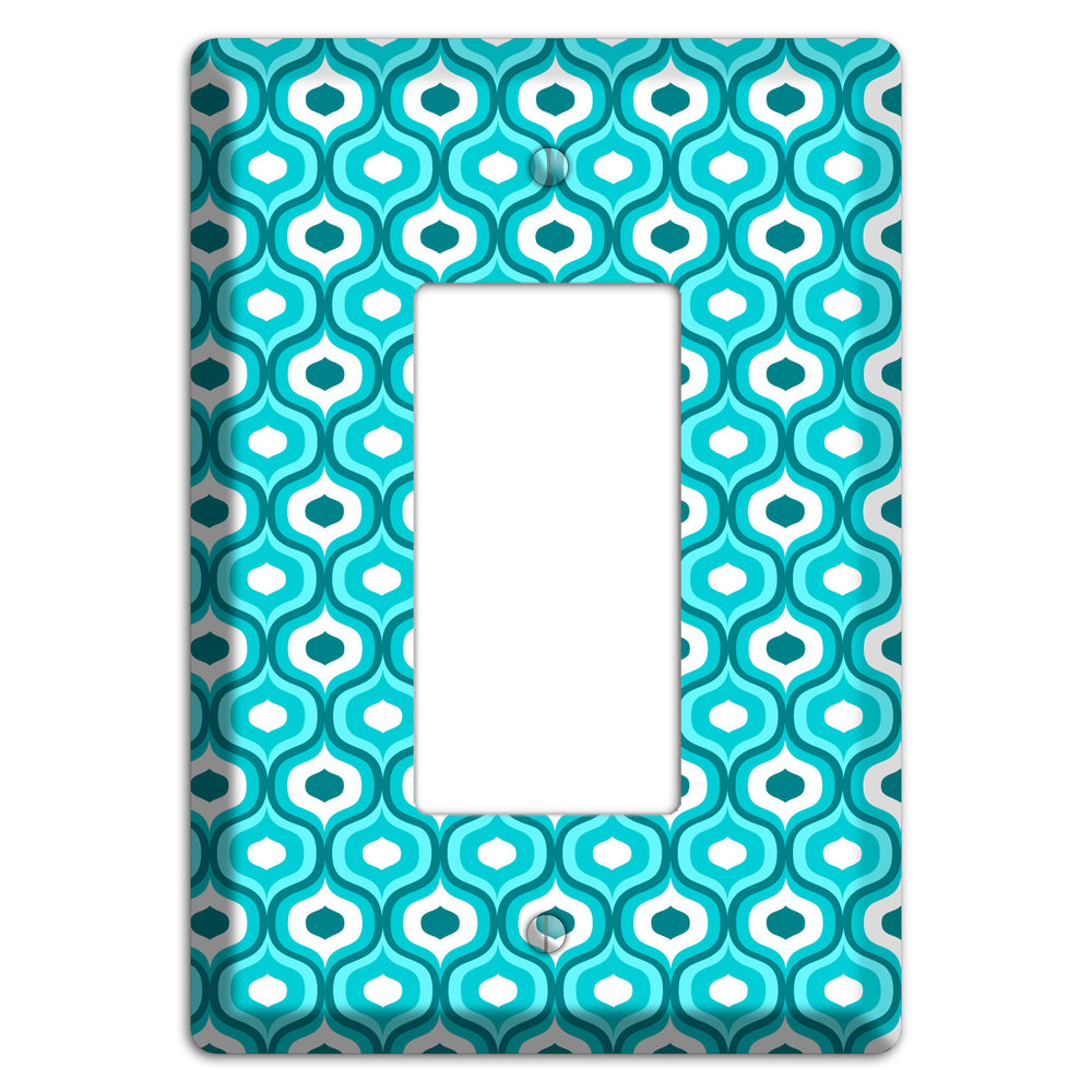 Multi Turquoise Double Scallop Rocker Wallplate