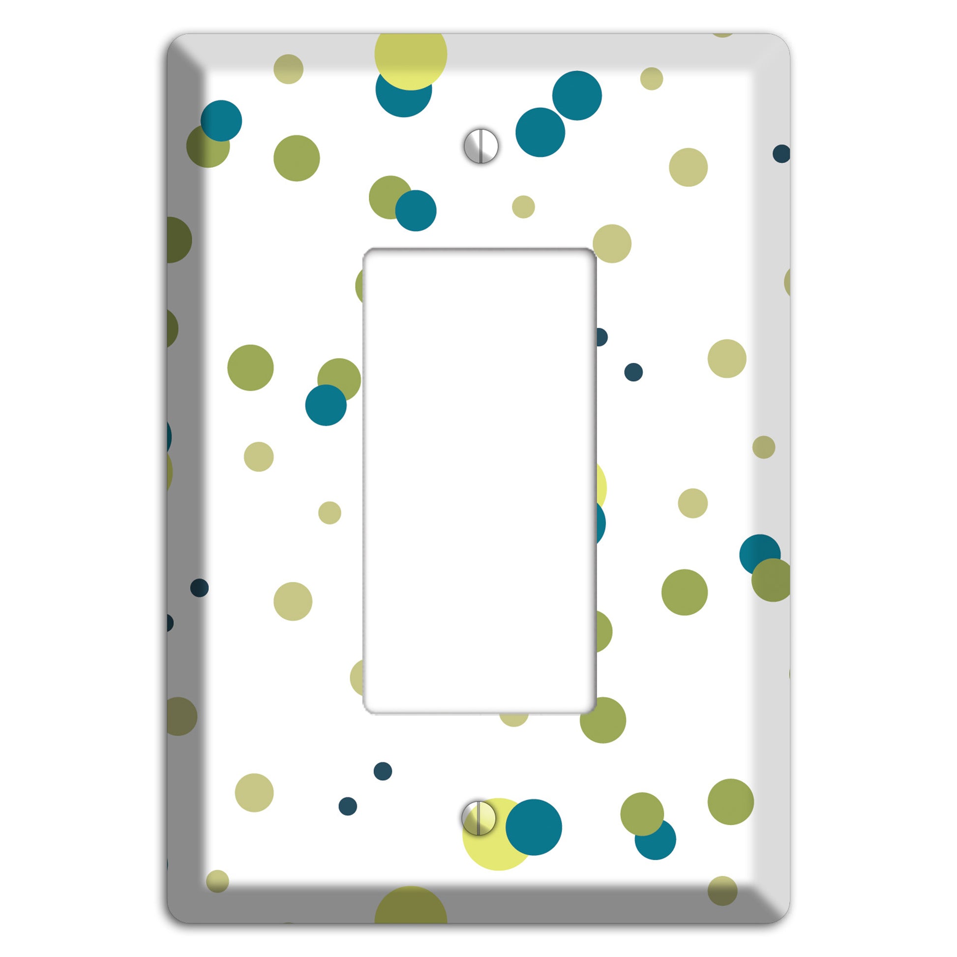 Multi Olive and Jade Small Dots Rocker Wallplate