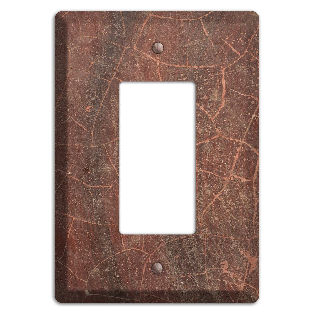 Maroon Cracked Concrete Rocker Wallplate