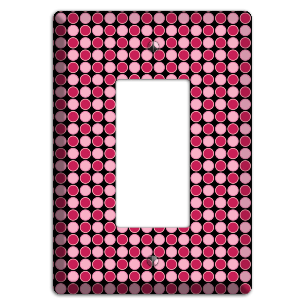 Fuschia and Pink Tiled Dots Rocker Wallplate