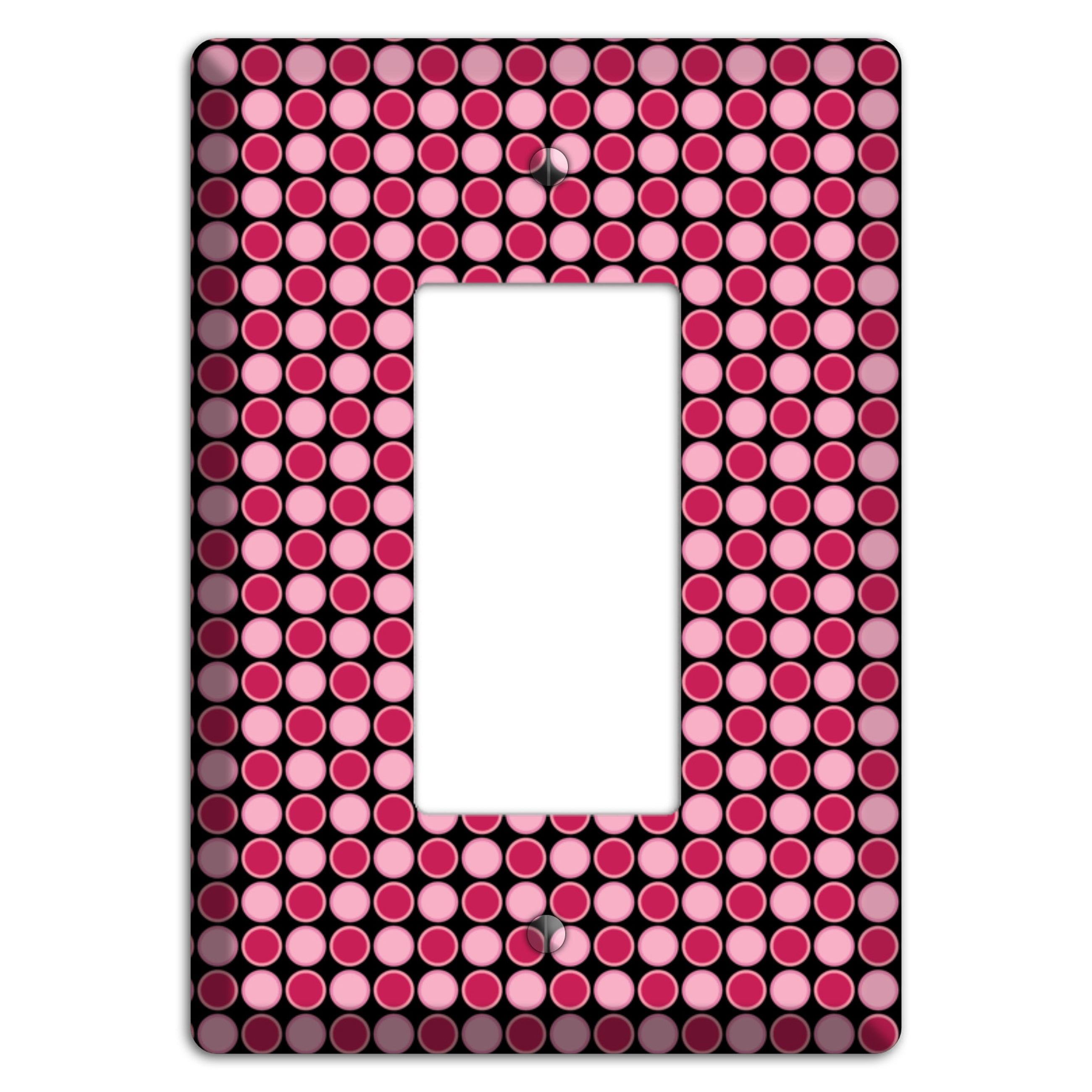 Fuschia and Pink Tiled Dots Rocker Wallplate