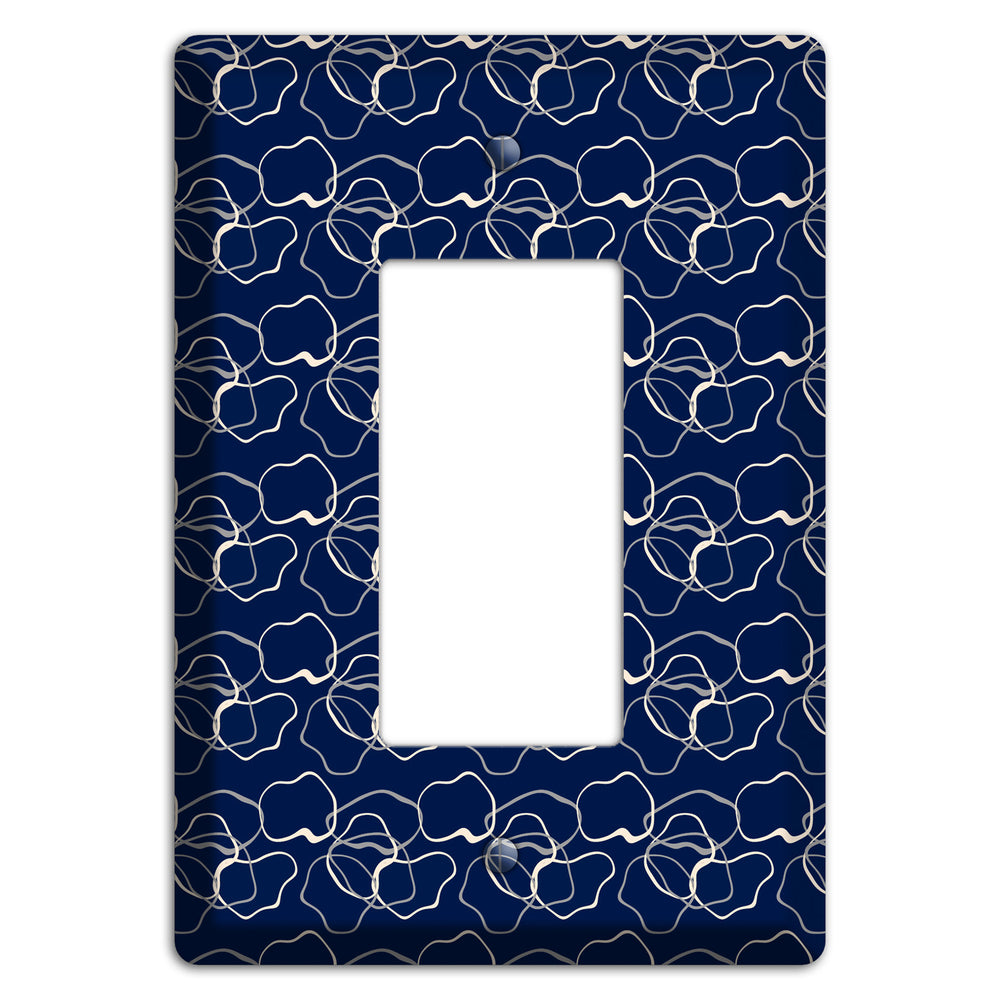 Blue with Irregular Circles Rocker Wallplate