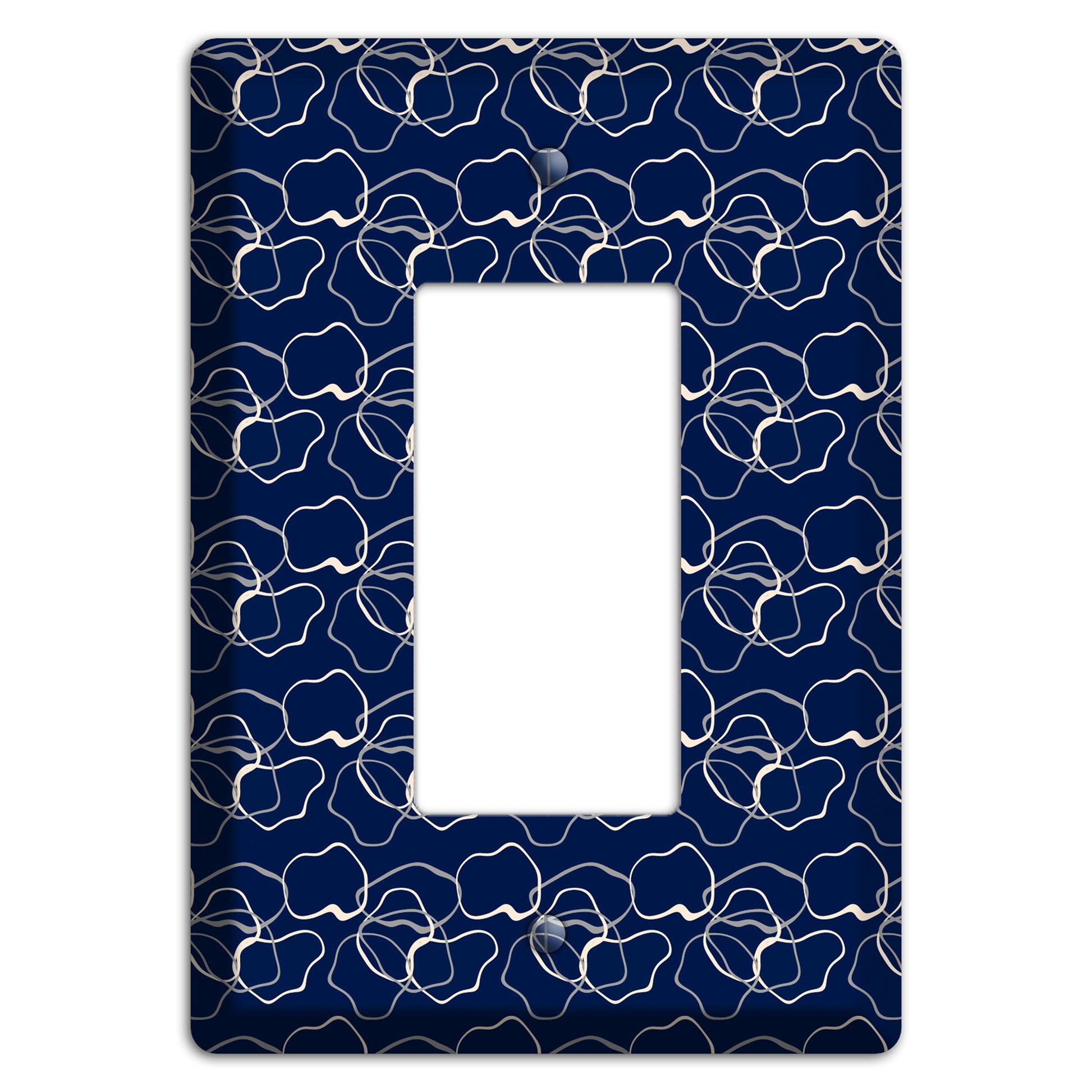 Blue with Irregular Circles Rocker Wallplate