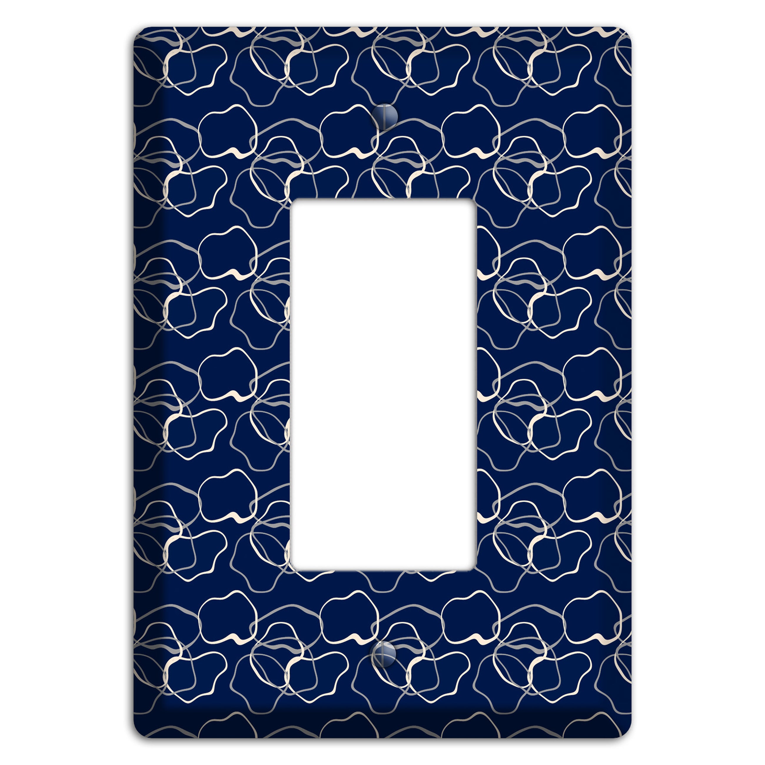 Blue with Irregular Circles Rocker Wallplate