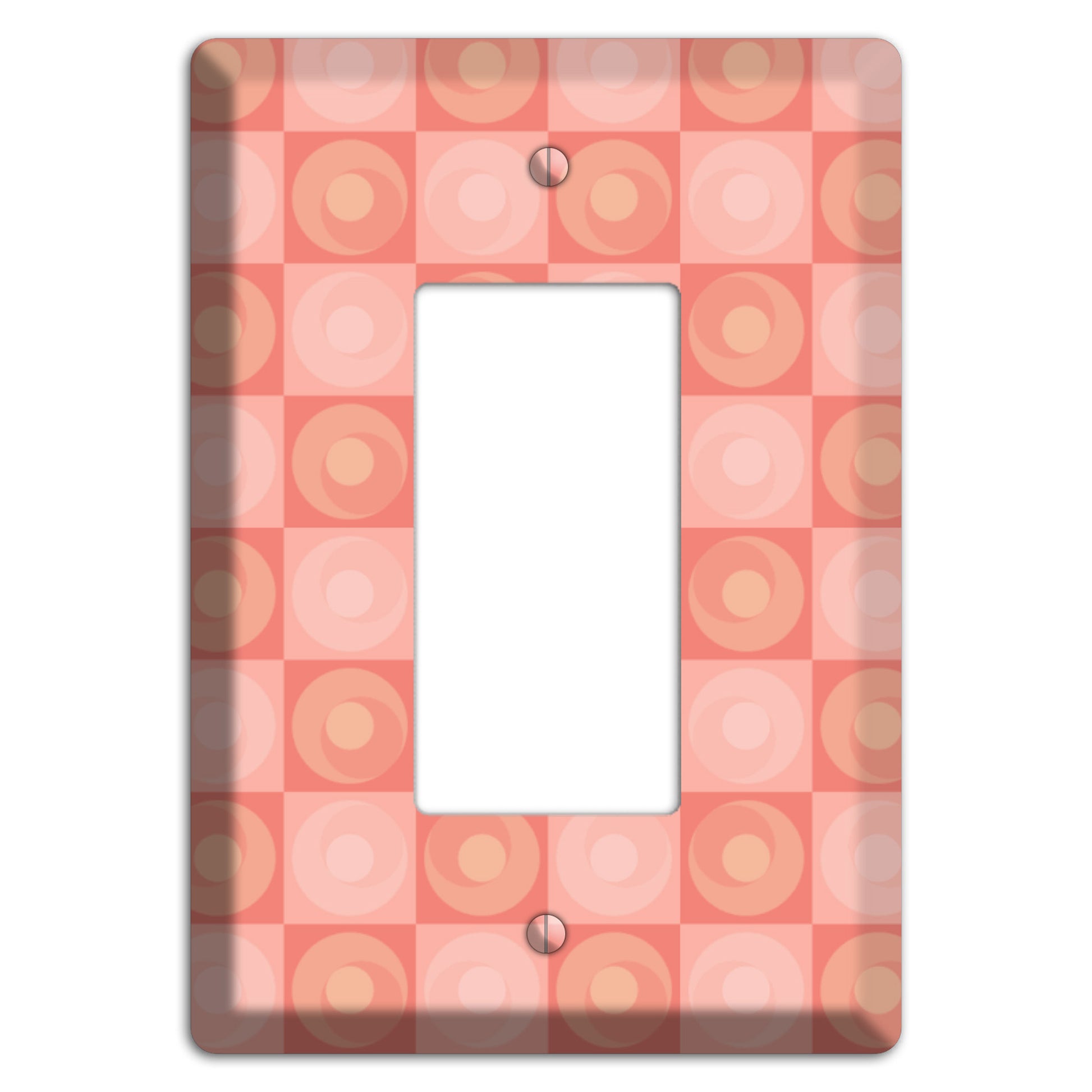 Pink Tiled Circles Rocker Wallplate