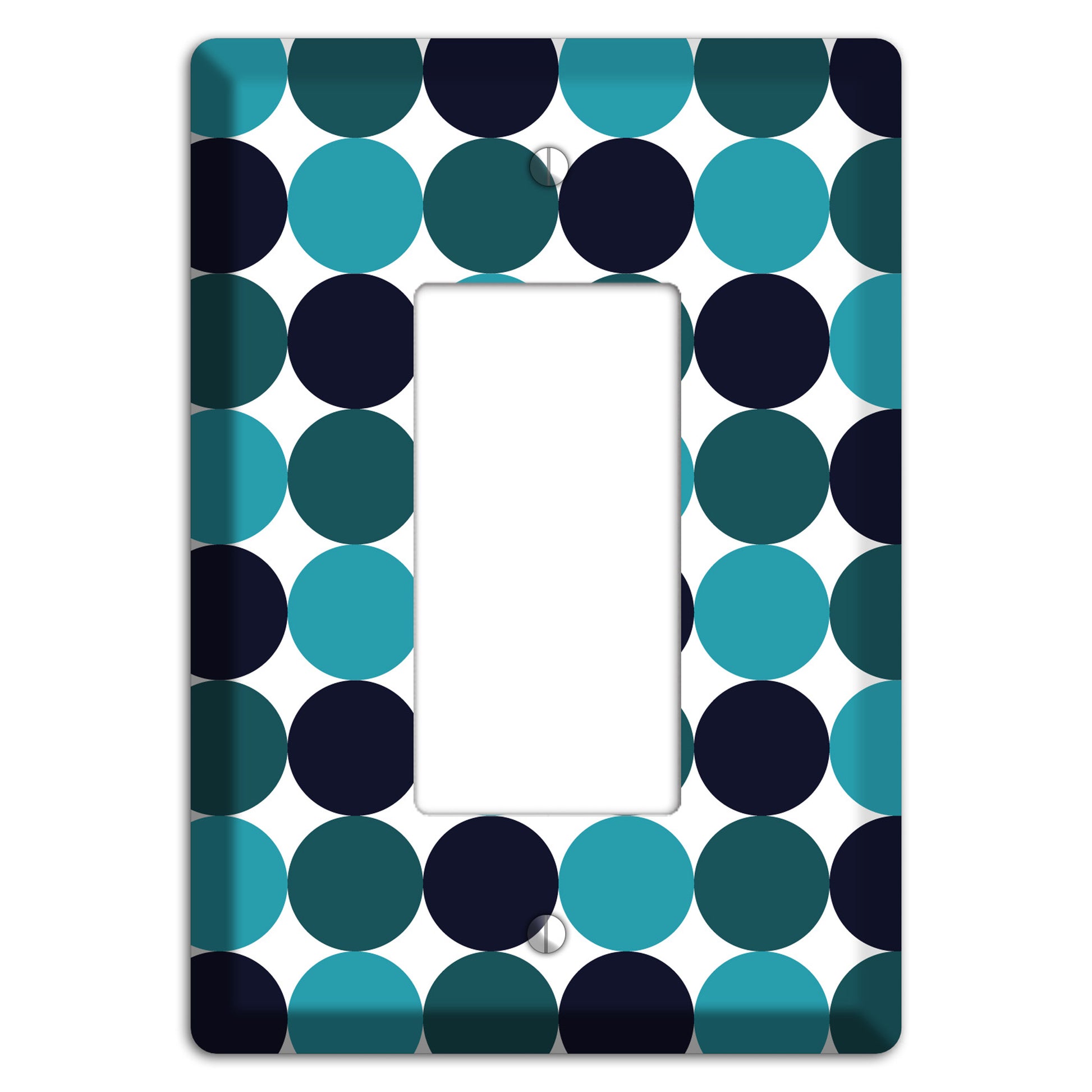 Multi Aqua Tiled Dots Rocker Wallplate