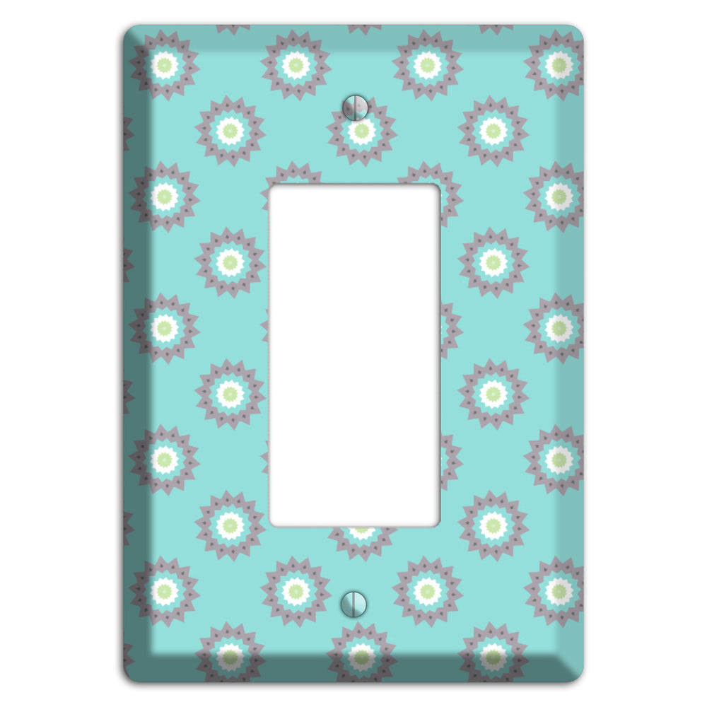 Turquoise with Suzani Dots Rocker Wallplate
