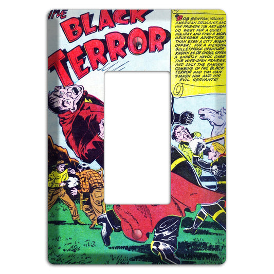 The Black Terror 2 Vintage Comics Rocker Wallplate