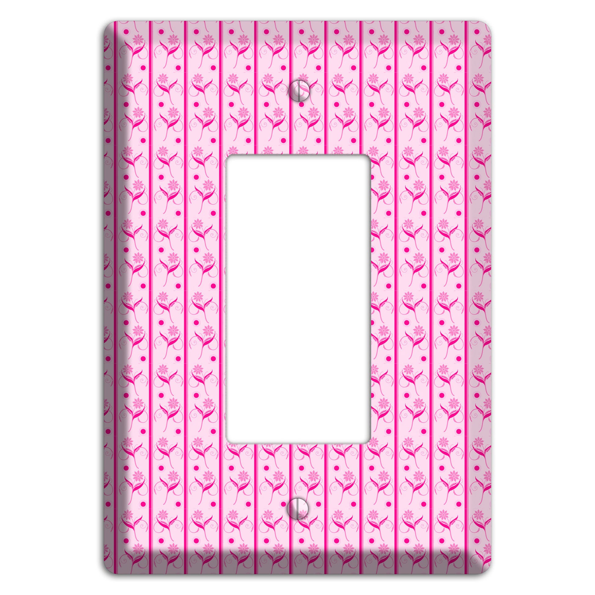 Pink Small Floral Pattern Rocker Wallplate