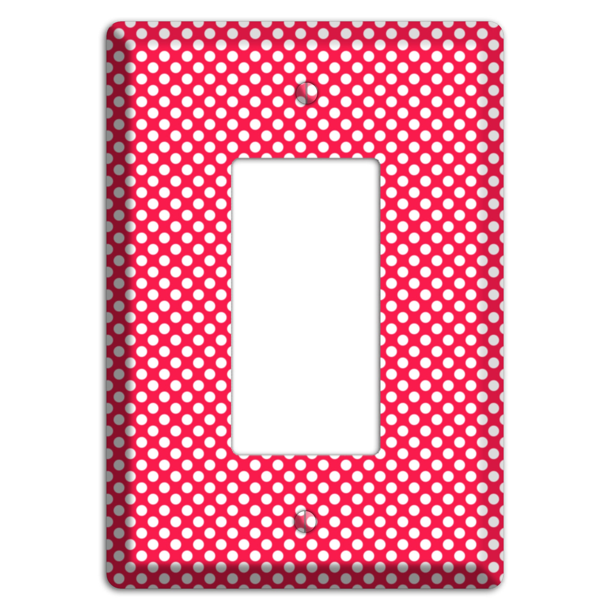 Fuschia with Pink Tiny Polka Dots Rocker Wallplate