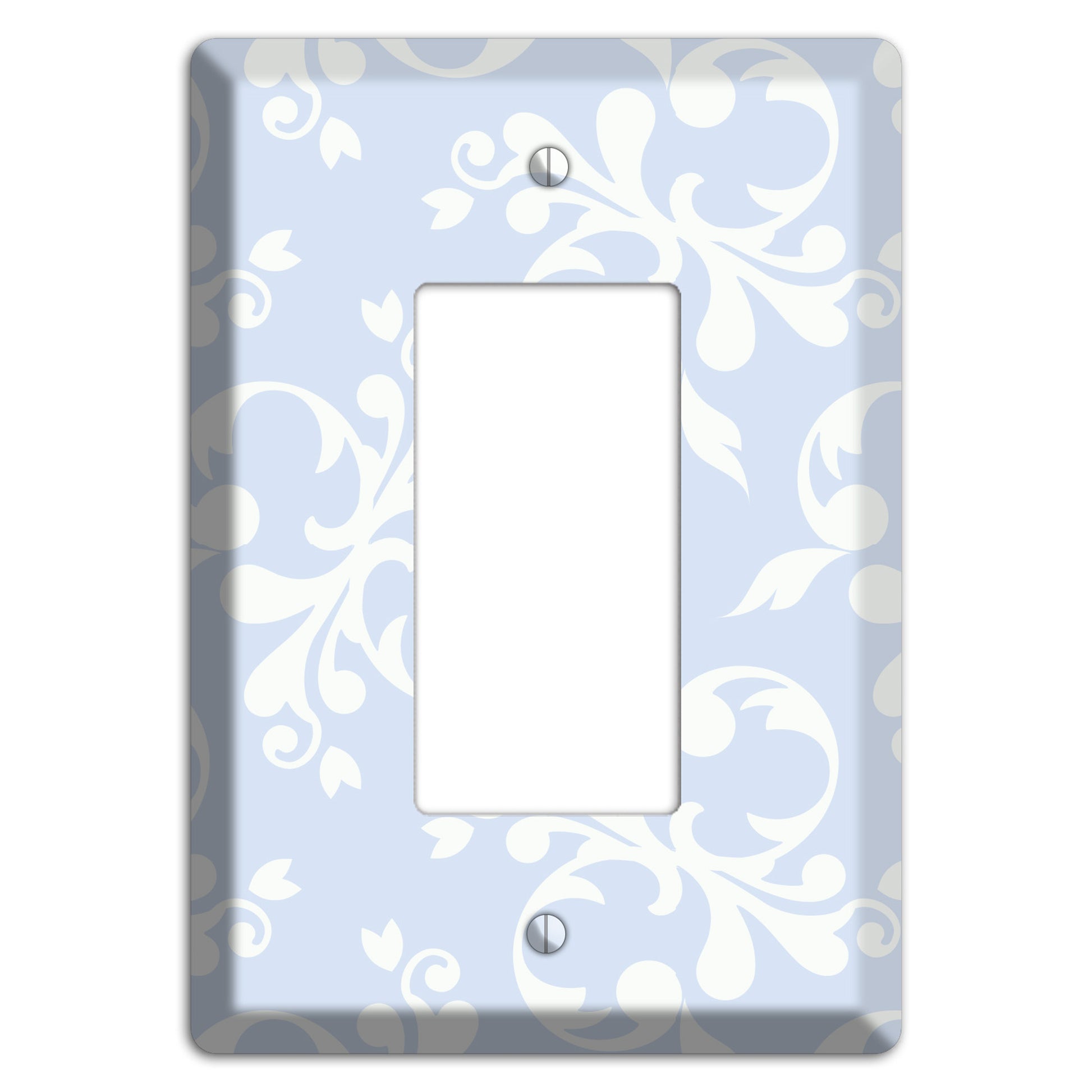 Light Blue Victorian Toile Rocker Wallplate