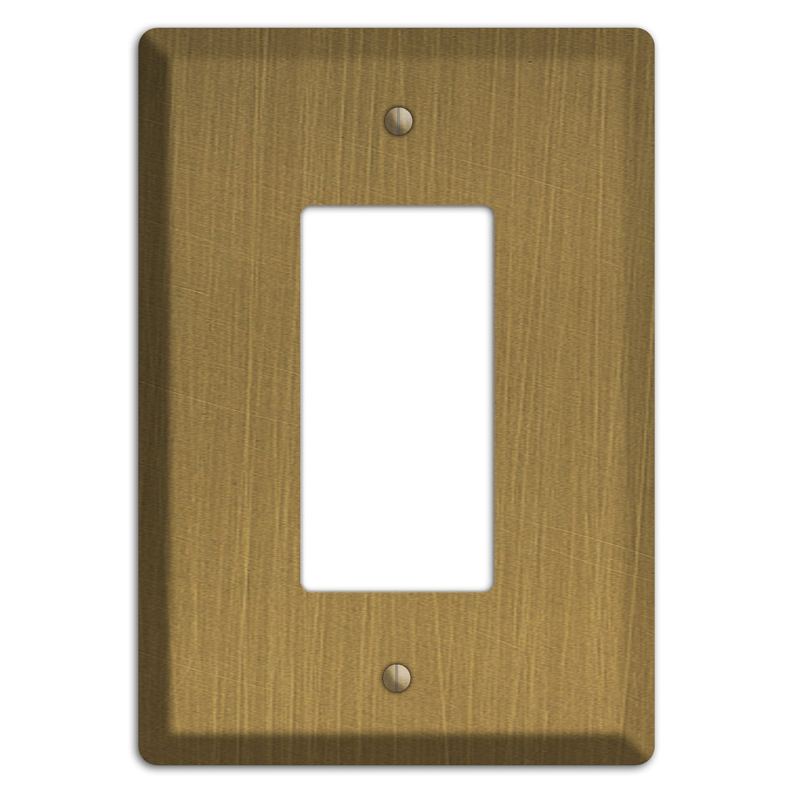 Antique Brushed Solid Brass Rocker Wallplate