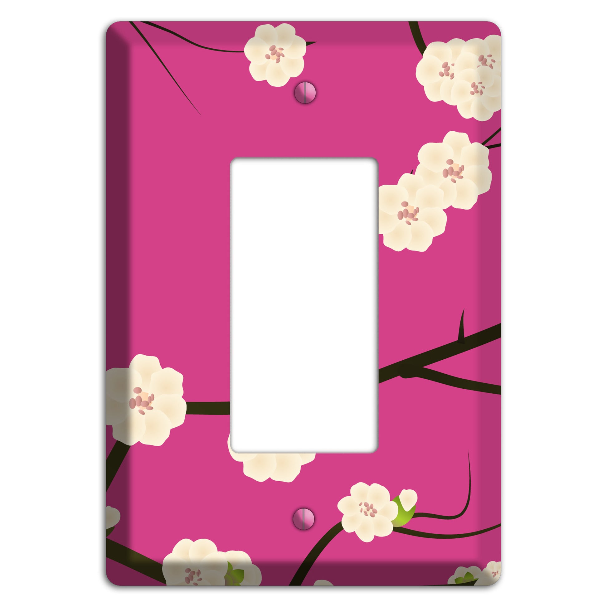 Pink Cherry Blossoms 2 Rocker Wallplate