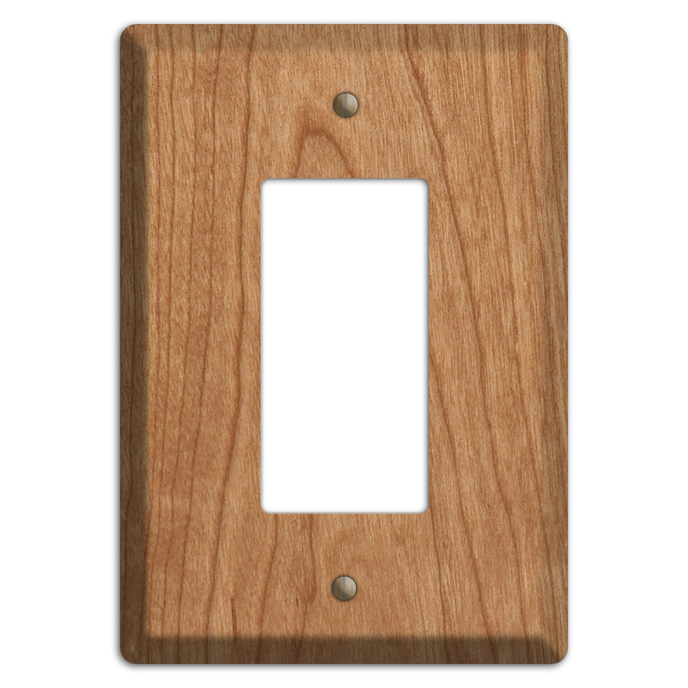 Cherry Wood Single Rocker Cover Plate
