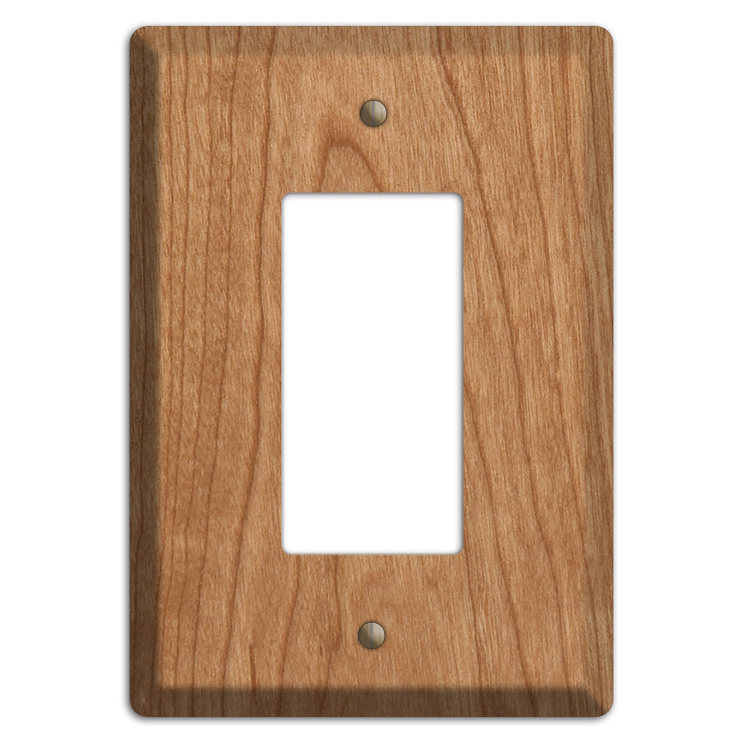 Cherry Wood Single Rocker Cover Plate