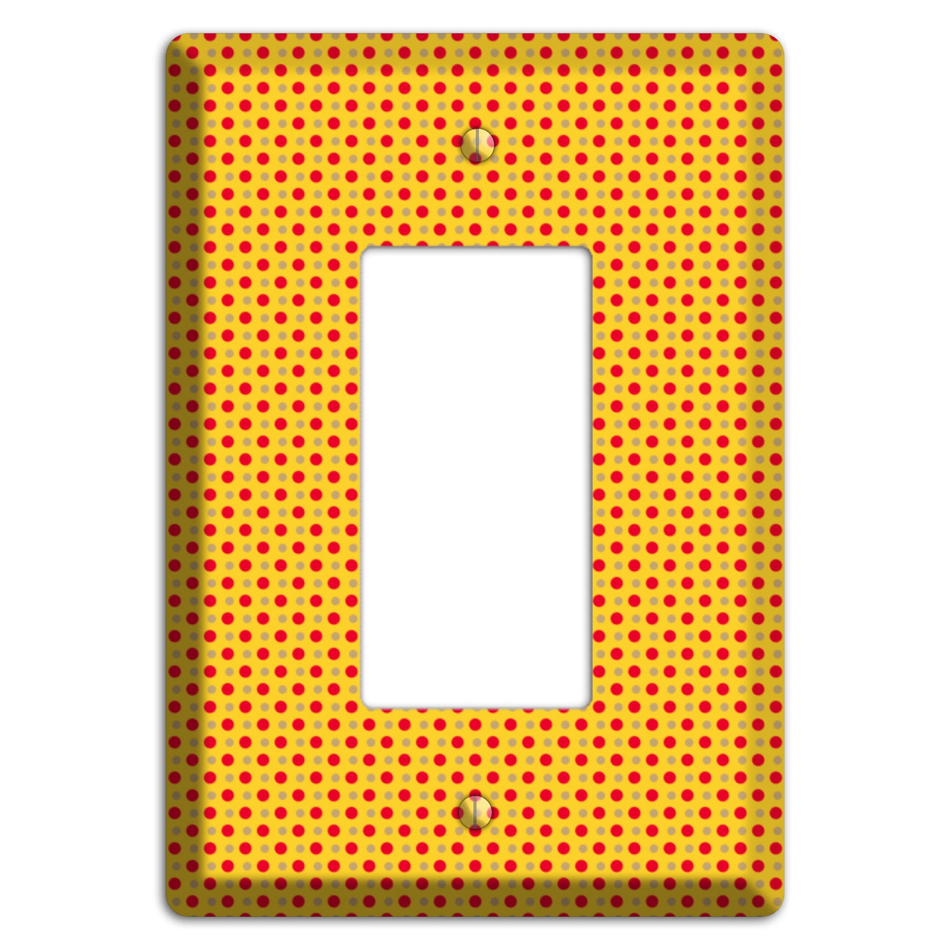 Orange with Maroon Tiny Polka Dots Rocker Wallplate