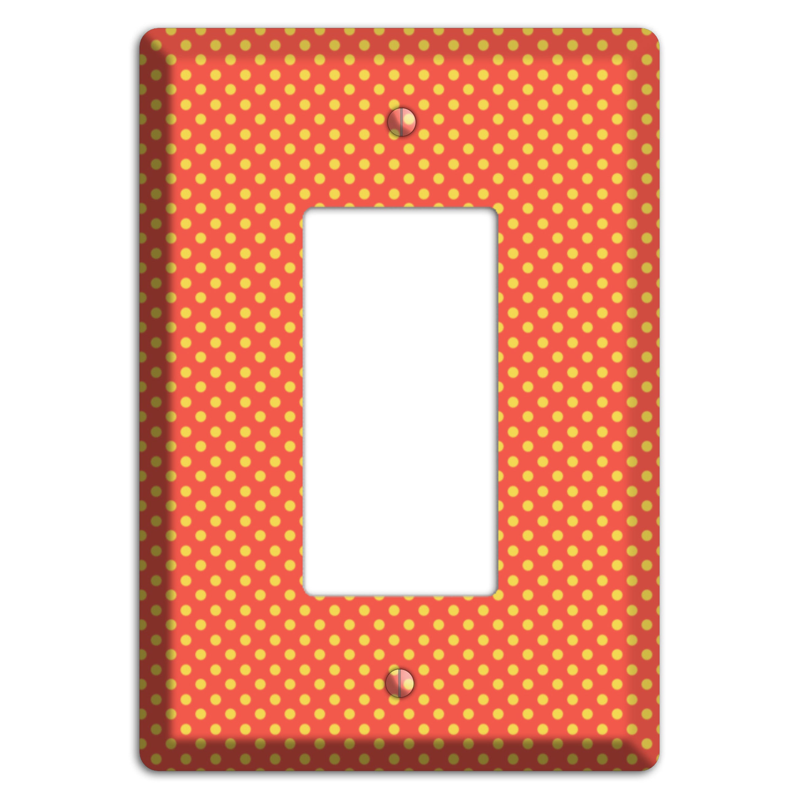 Orange Multi Tiny Polka Dots Rocker Wallplate