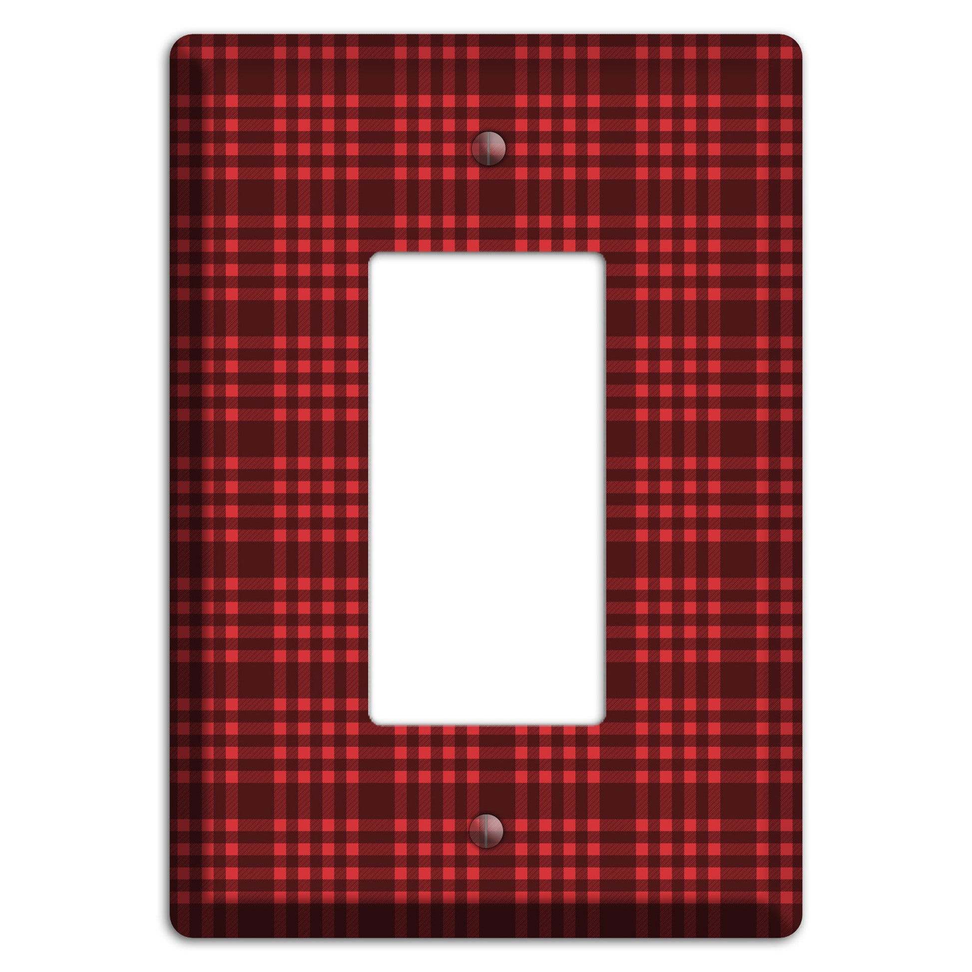 Maroon Plaid Rocker Wallplate