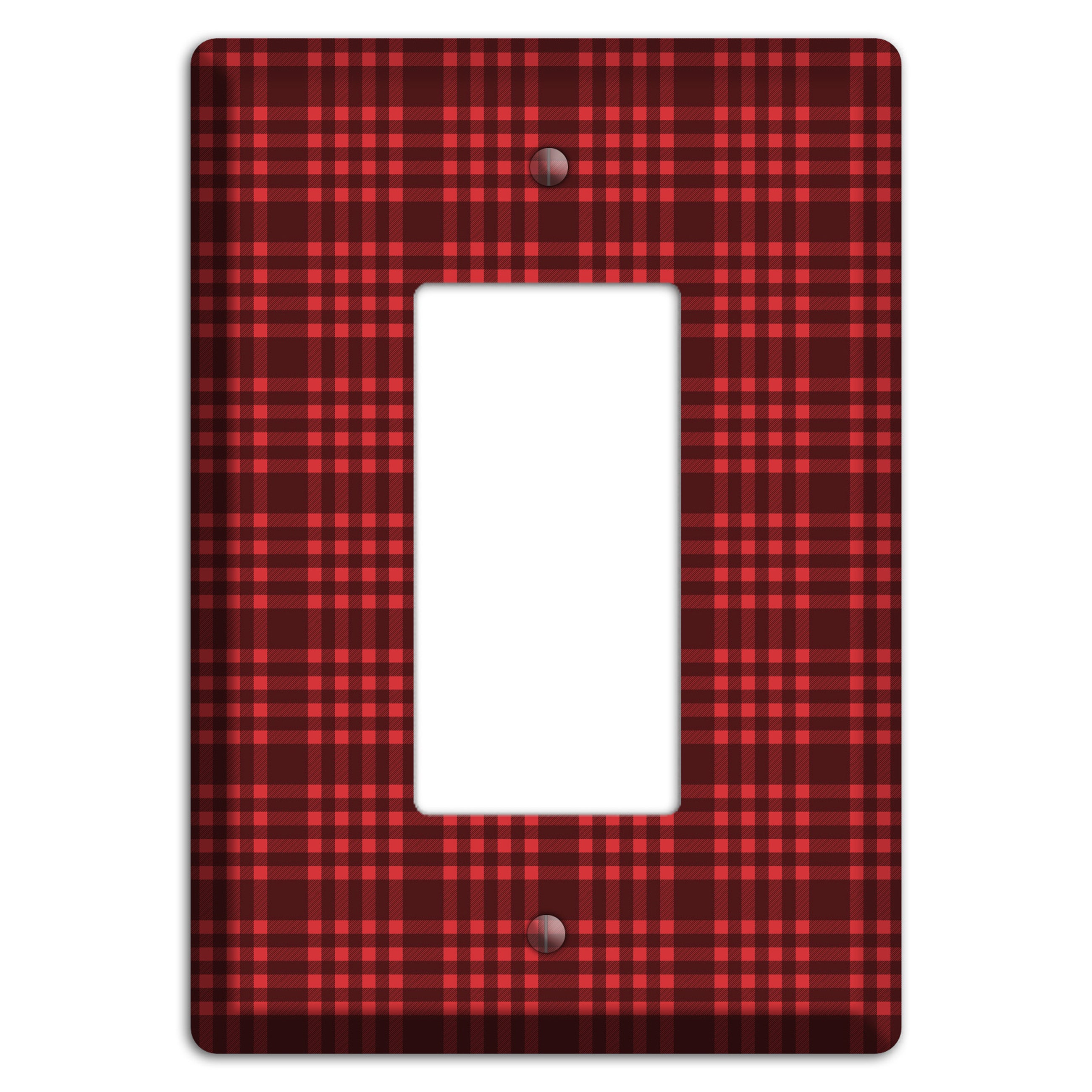 Maroon Plaid Rocker Wallplate