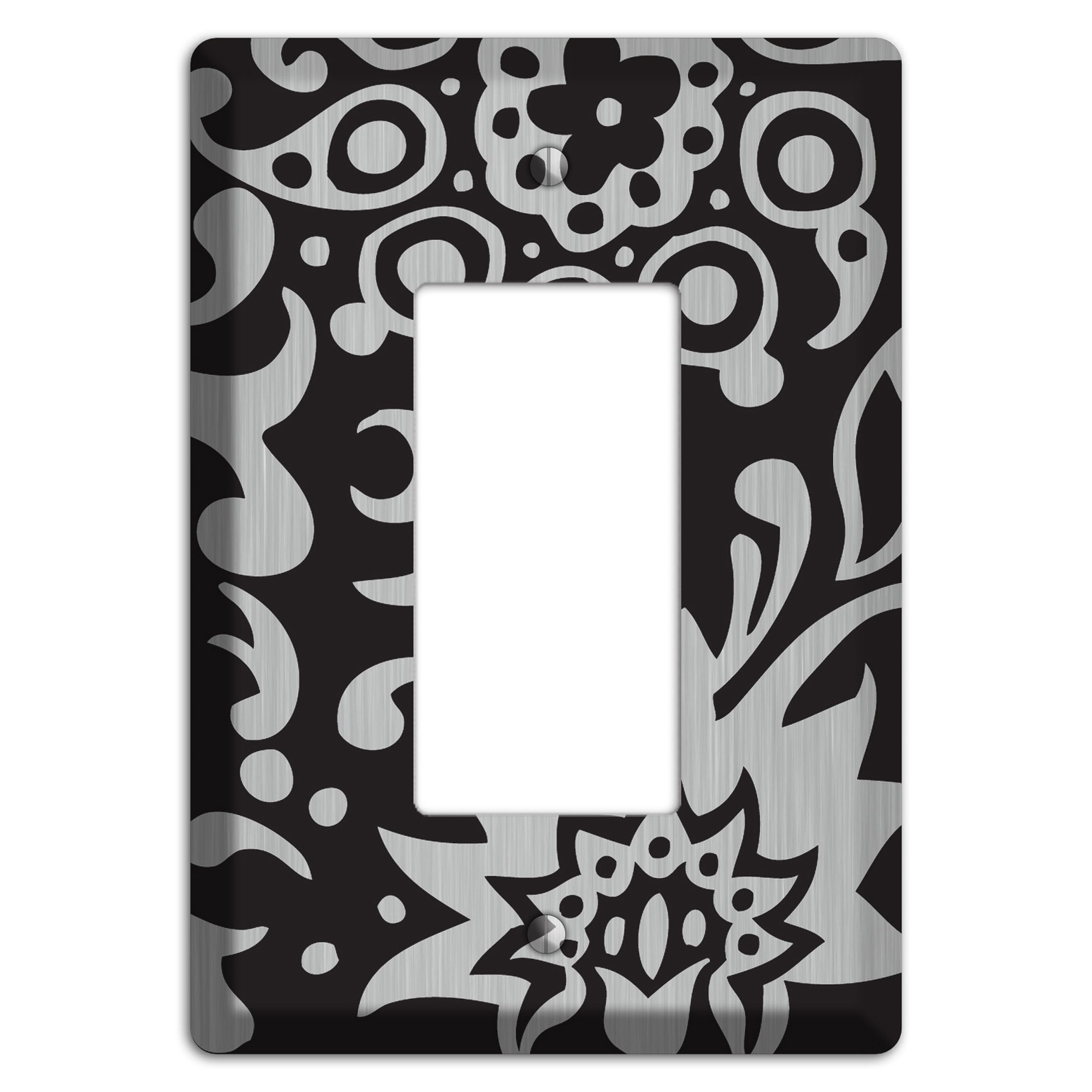 Black Boteh  Stainless Rocker Wallplate