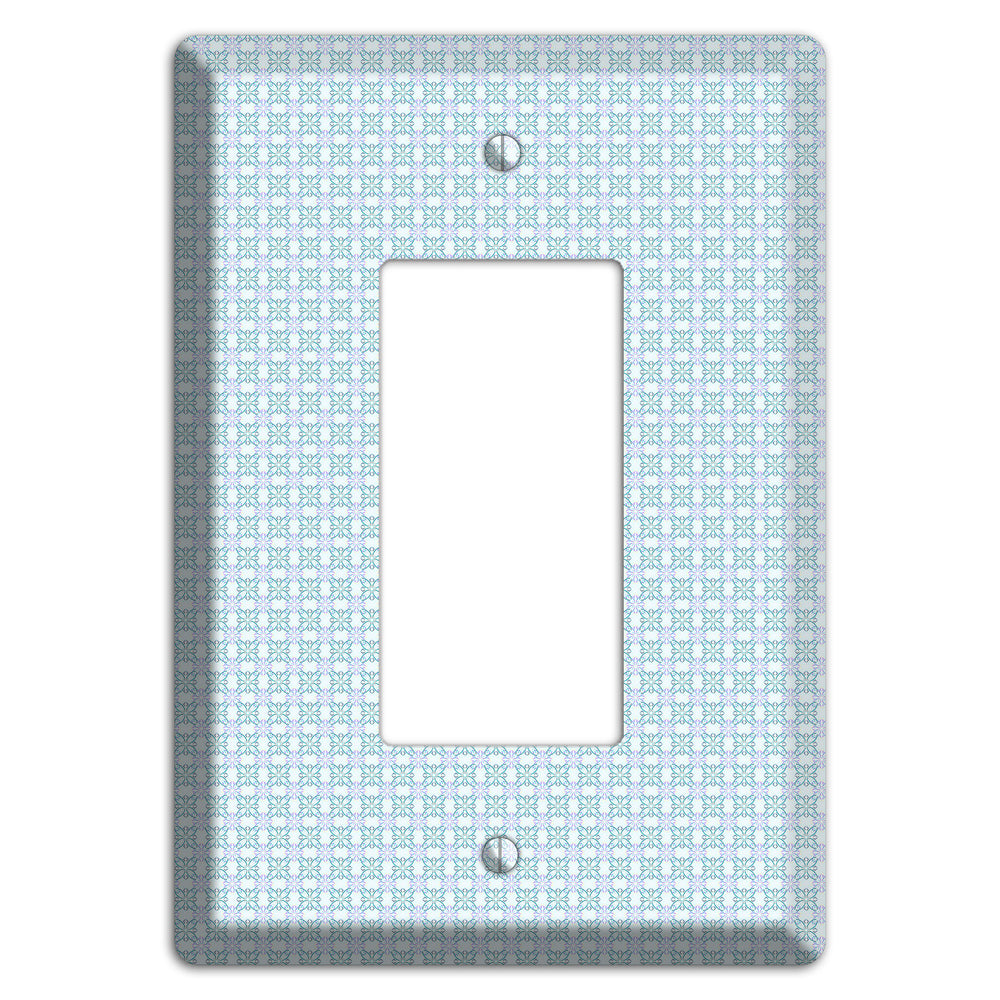 Light Blue and Lavender Tiled Tiny Arabesque Rocker Wallplate
