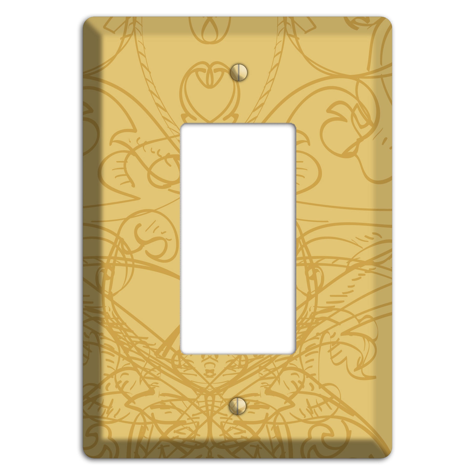 Beige Deco Sketch Rocker Wallplate