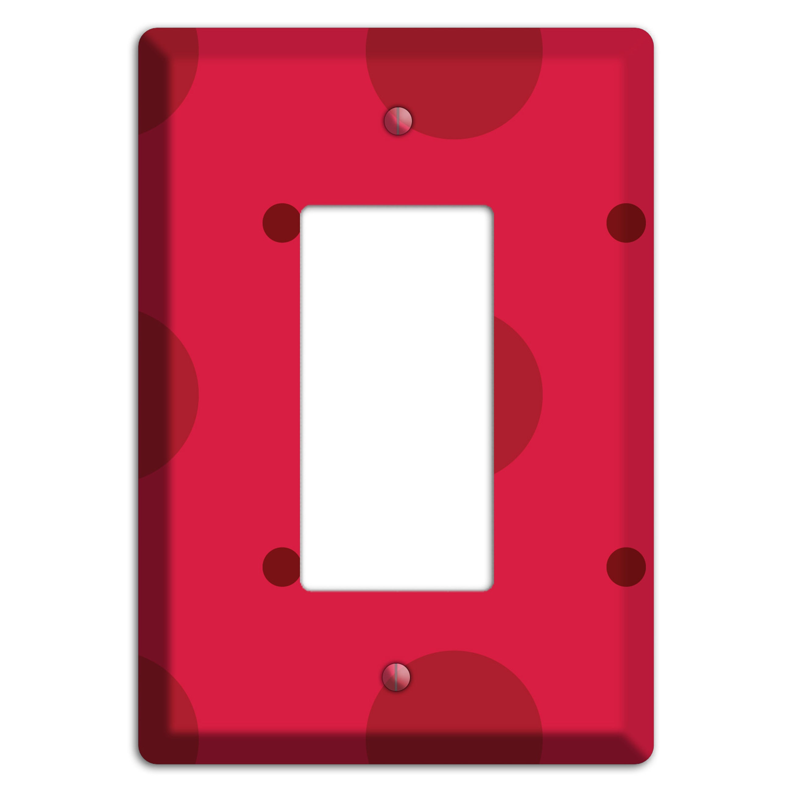Red with Red Multi Tiled Medium Dots Rocker Wallplate
