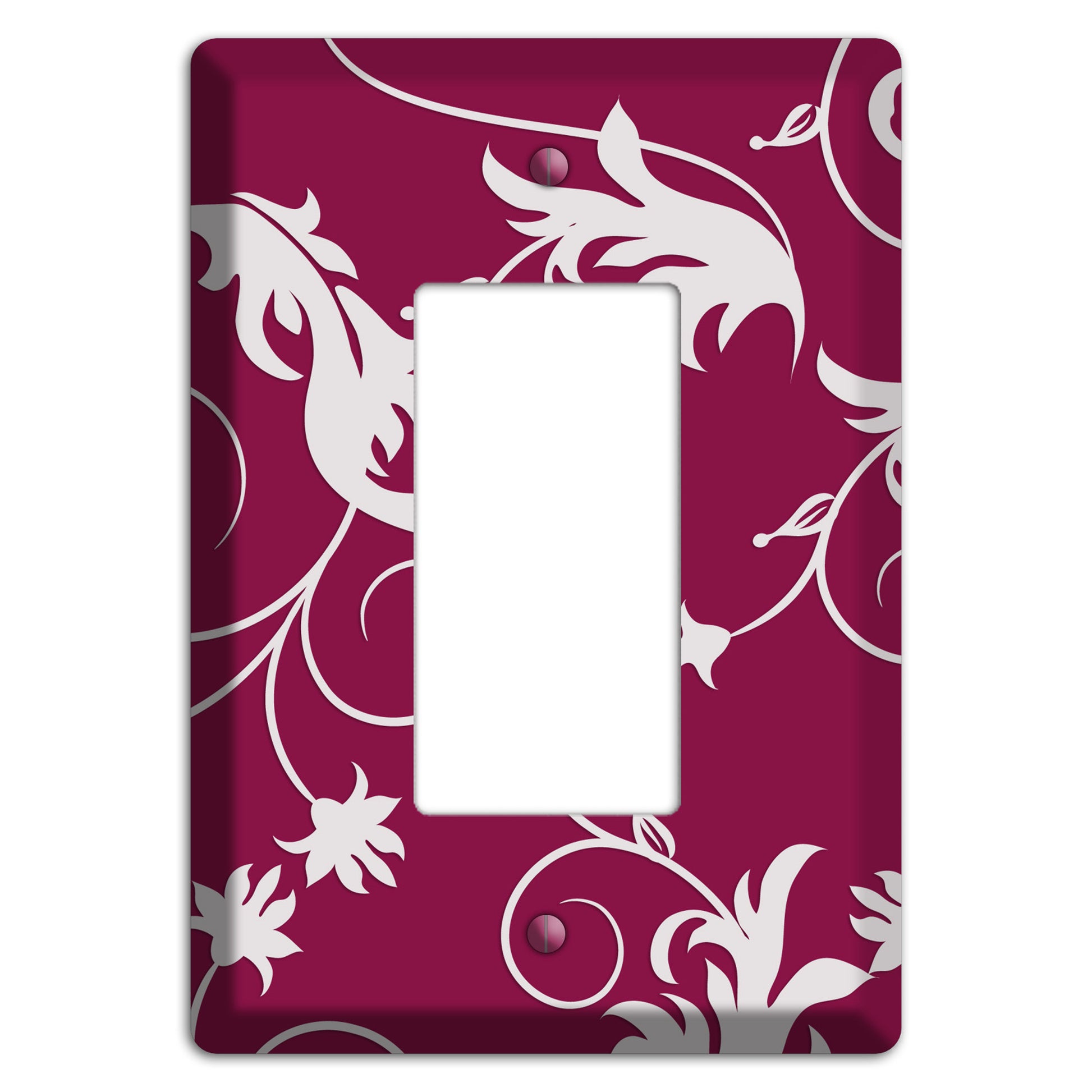 Fuschia Victorian Sprig Rocker Wallplate